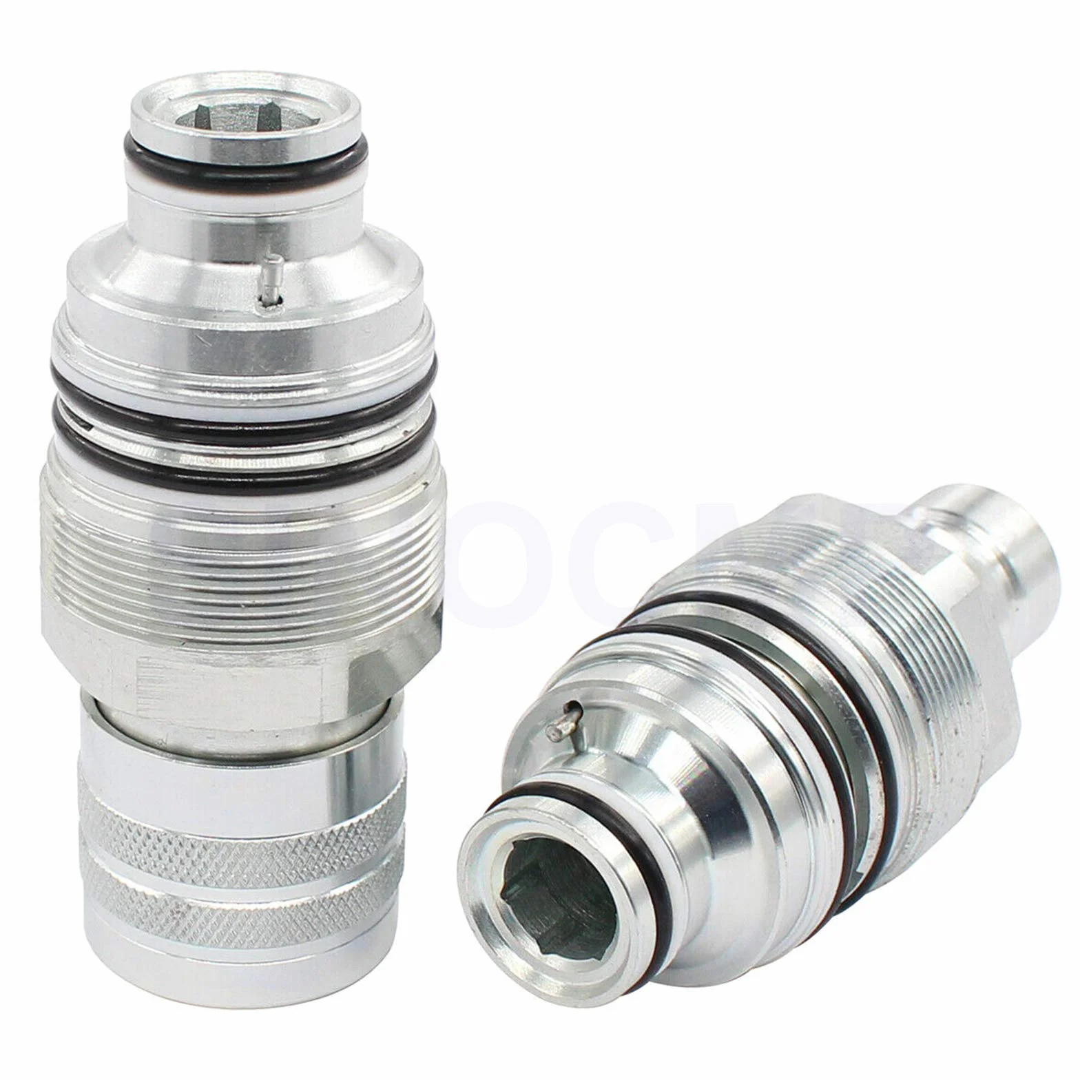 6679837 6680018 Acopladores hidráulicos de cara plana macho y hembra de 46 mm, accesorios hidráulicos de conexión rápida compatibles con Bobcat T140 T190 T250 T450 753 763 773 A220 A300 A770