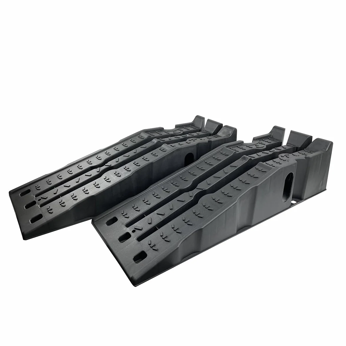 KATSU Tools Rampas de plástico para coche, 2 piezas, apilables, capacidad de 7.5 toneladas, rampas de garaje resistentes, 35.6 x 12 x 8.5 pulgadas, para levantar vehículos automotrices, servicio y