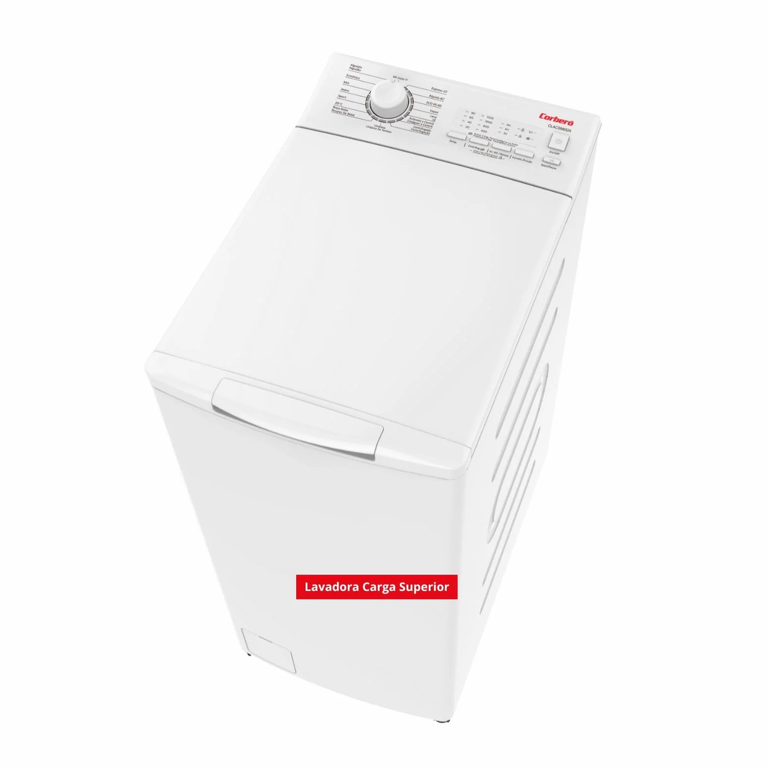 Corberó Lavadora Carga Superior 6.5kg 1200 RPM 16 Programas Función Vapor ECO Blanco