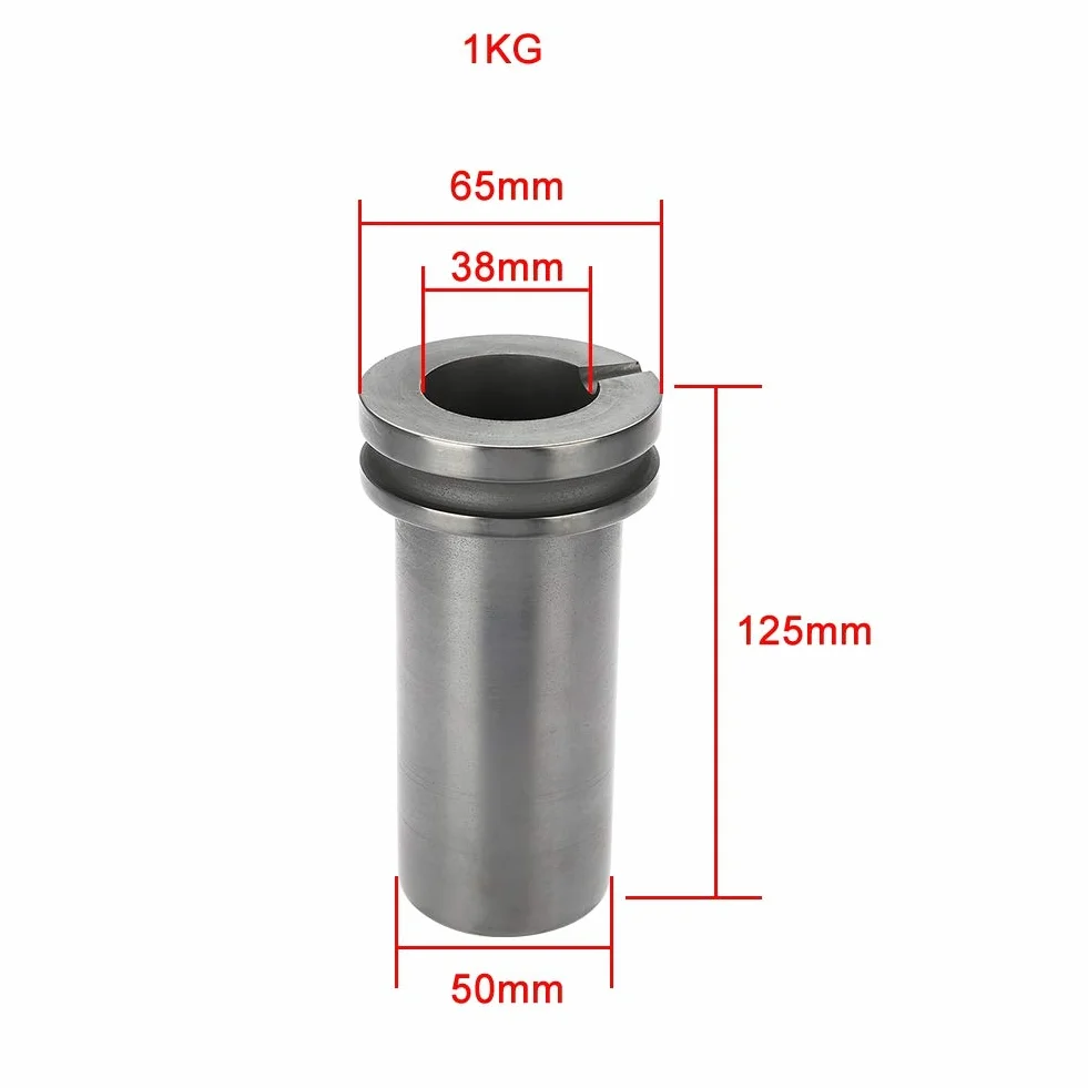 Crisol de grafito de alta pureza, 1 kg molde de lingote para fundición de joyería