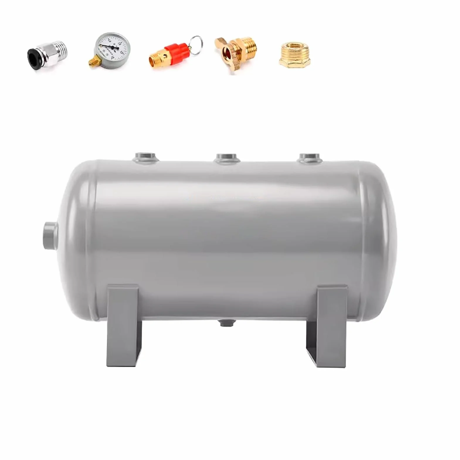 Depósito de Aire Recipientes Portátiles de Aire Comprimido, Depósitos de Almacenamiento de Propano, Hidrógeno y Nitrógeno, Cilindros de Presión Reforzados con Accesorios(24L/6.3Gal (Style A))
