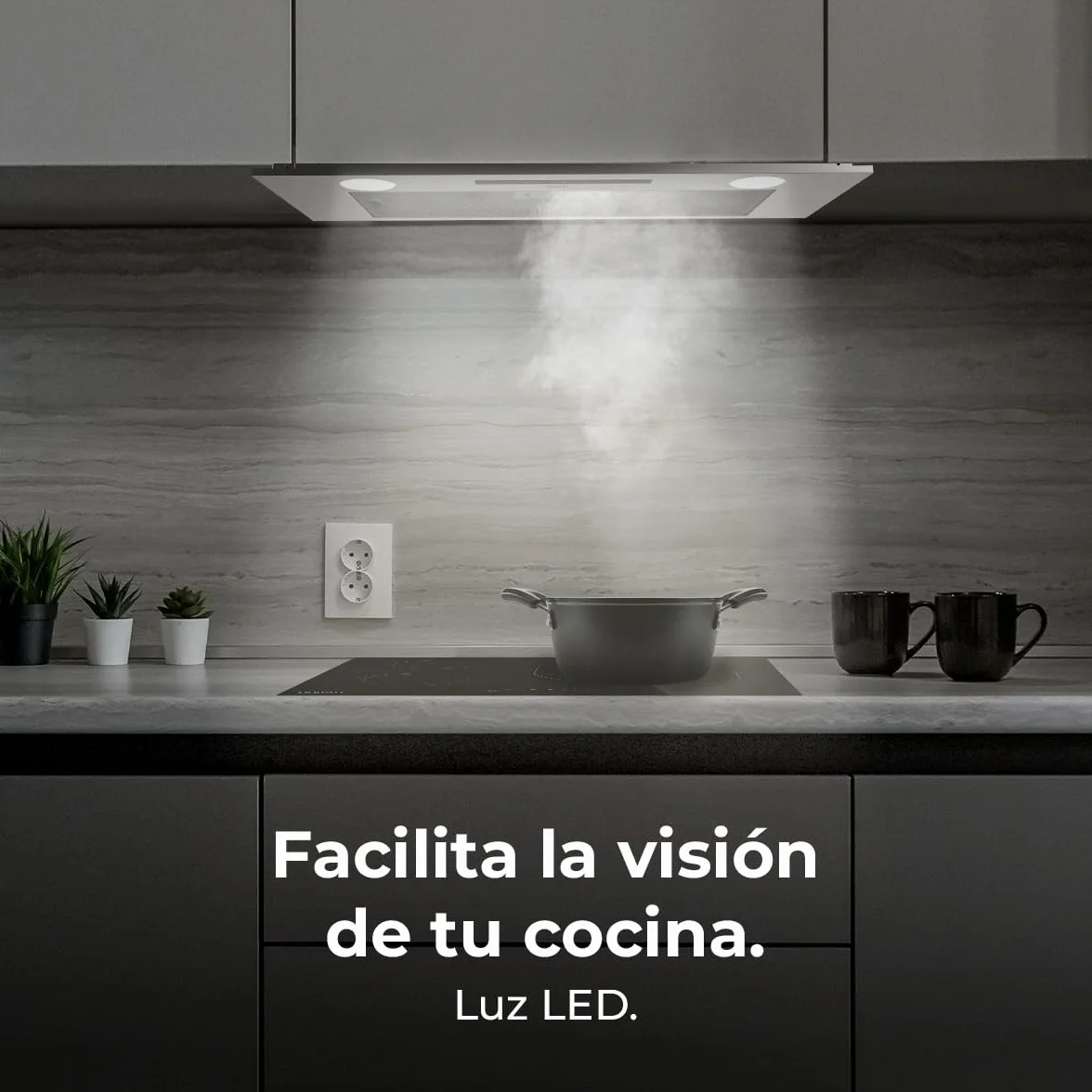 Cecotec Campana Integrable Bolero Flux IT 75cm 550m3/h 70W Inox A++