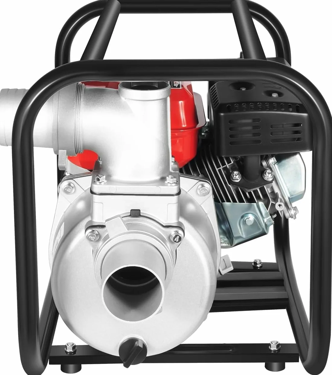 Bomba de agua de motor de gasolina de 7,5 CV, 35,000 L/H y altura de extracción de 30 m, bomba de transporte de agua con conexión de 3,5 pulgadas, motor de 4 tiempos, bomba de agua sucia con manguera