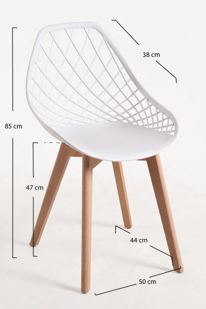 Regalos Miguel - Packs Sillas Comedor - Pack 4 Sillas Deli - Blanco