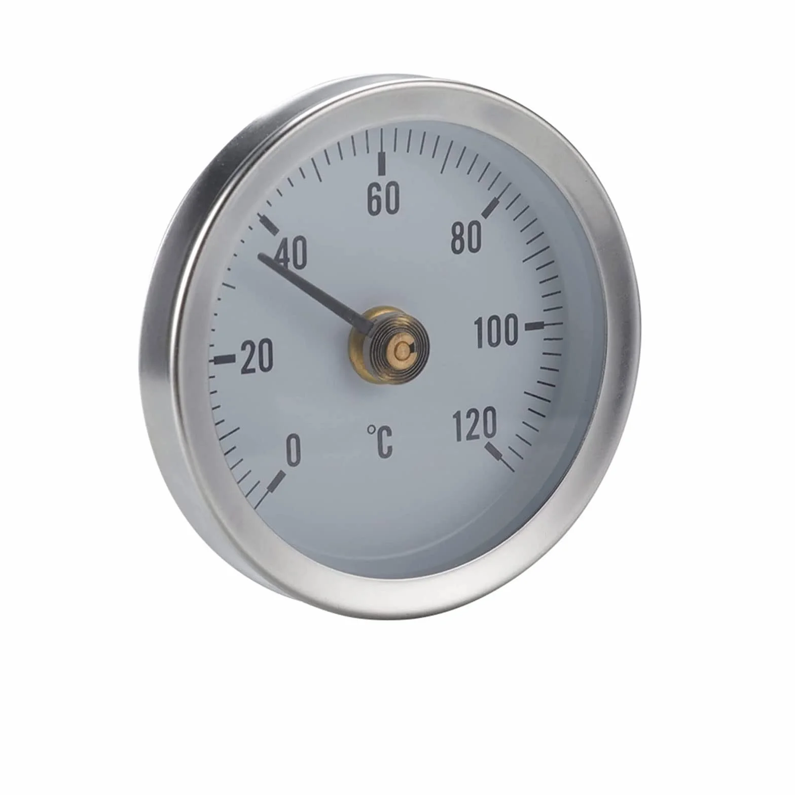 Termómetro Tubo Clip-On 0-120°C 63mm, Indicador de Temperatura con Resorte