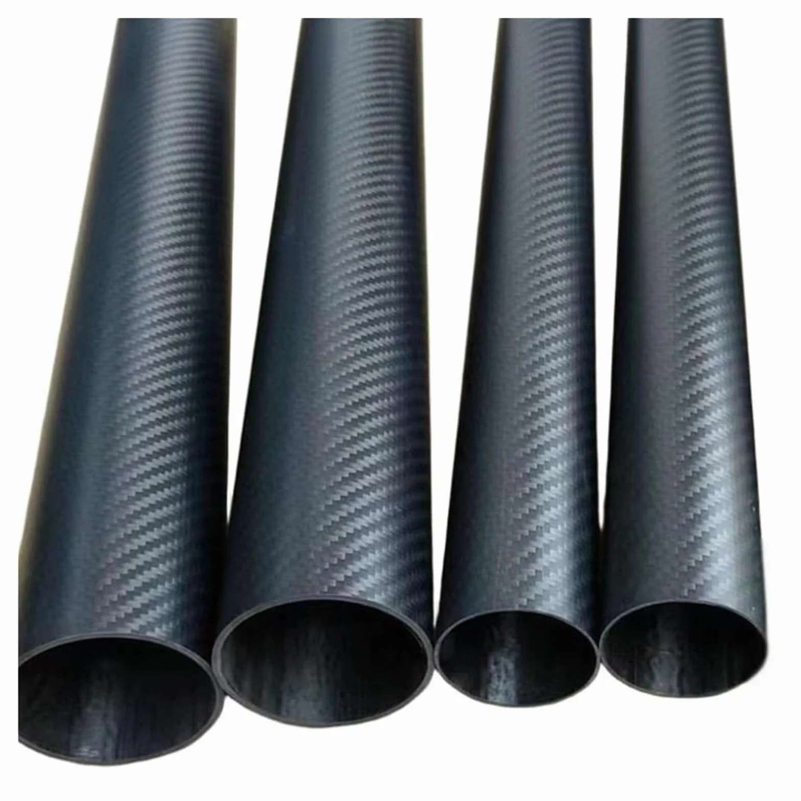 Tubo de sarga de fibra de carbono 3k puro de 20-57 mm de diámetro interior, mate/brillante, for soporte de tienda de campaña (1 unidad)(Black,60x57x1000mm)