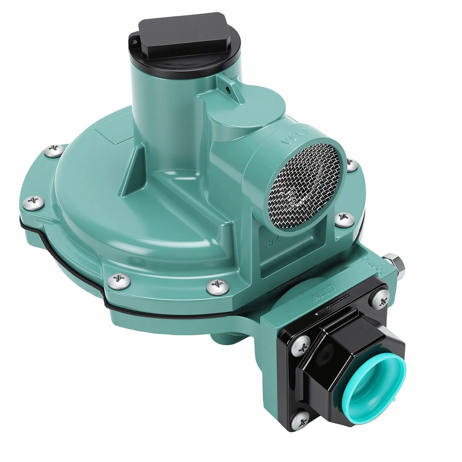 Regulador de Gas de Segunda Etapa, Salida Ajustable de 3/4 Pulgadas para Generador de Calentador, Gas Natural, LP, 1 Unidad