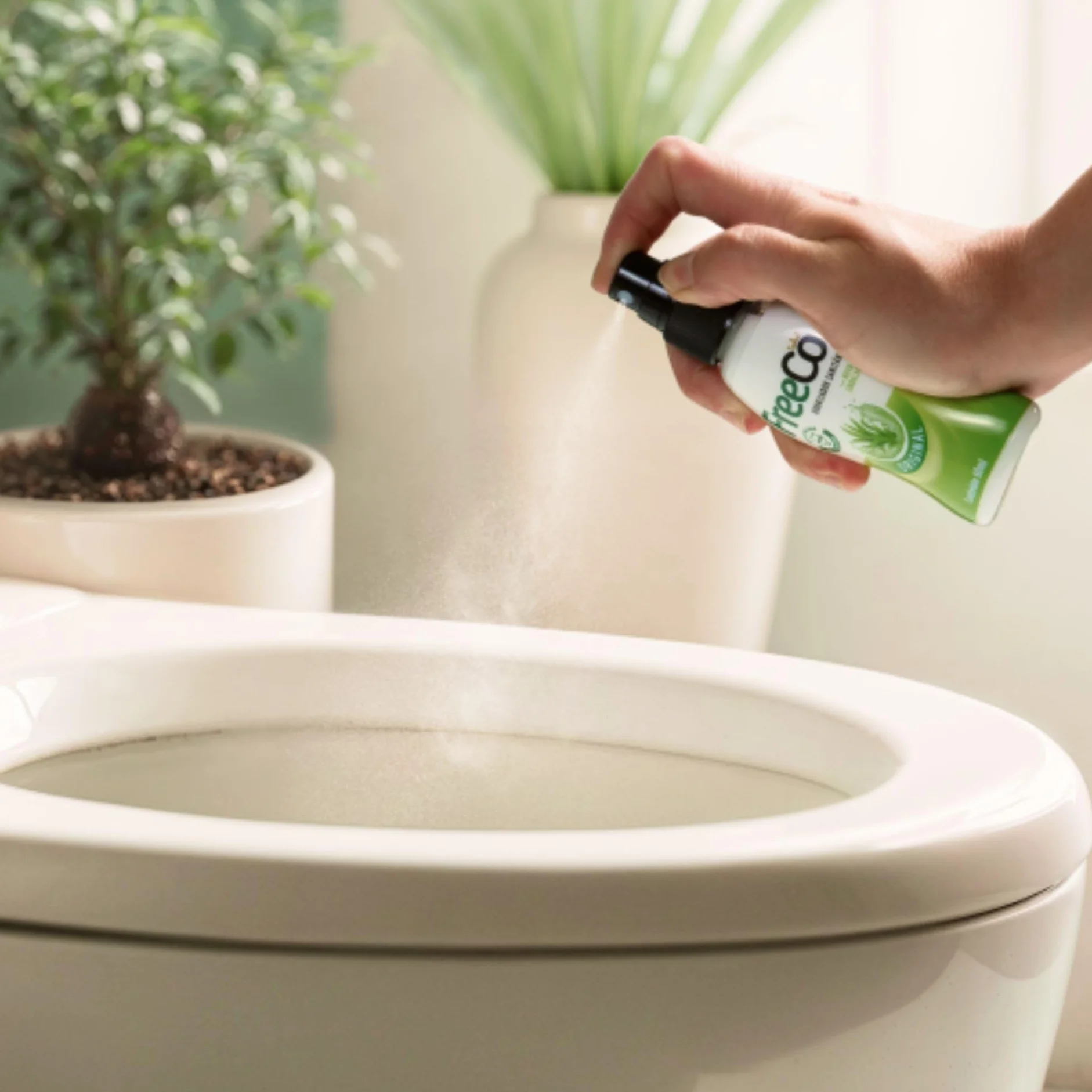 Freeco Bloqueador de Olores WC Spray Natural Neutraliza Malos Olores Frescura Duradera Aroma Cítrico 60ml