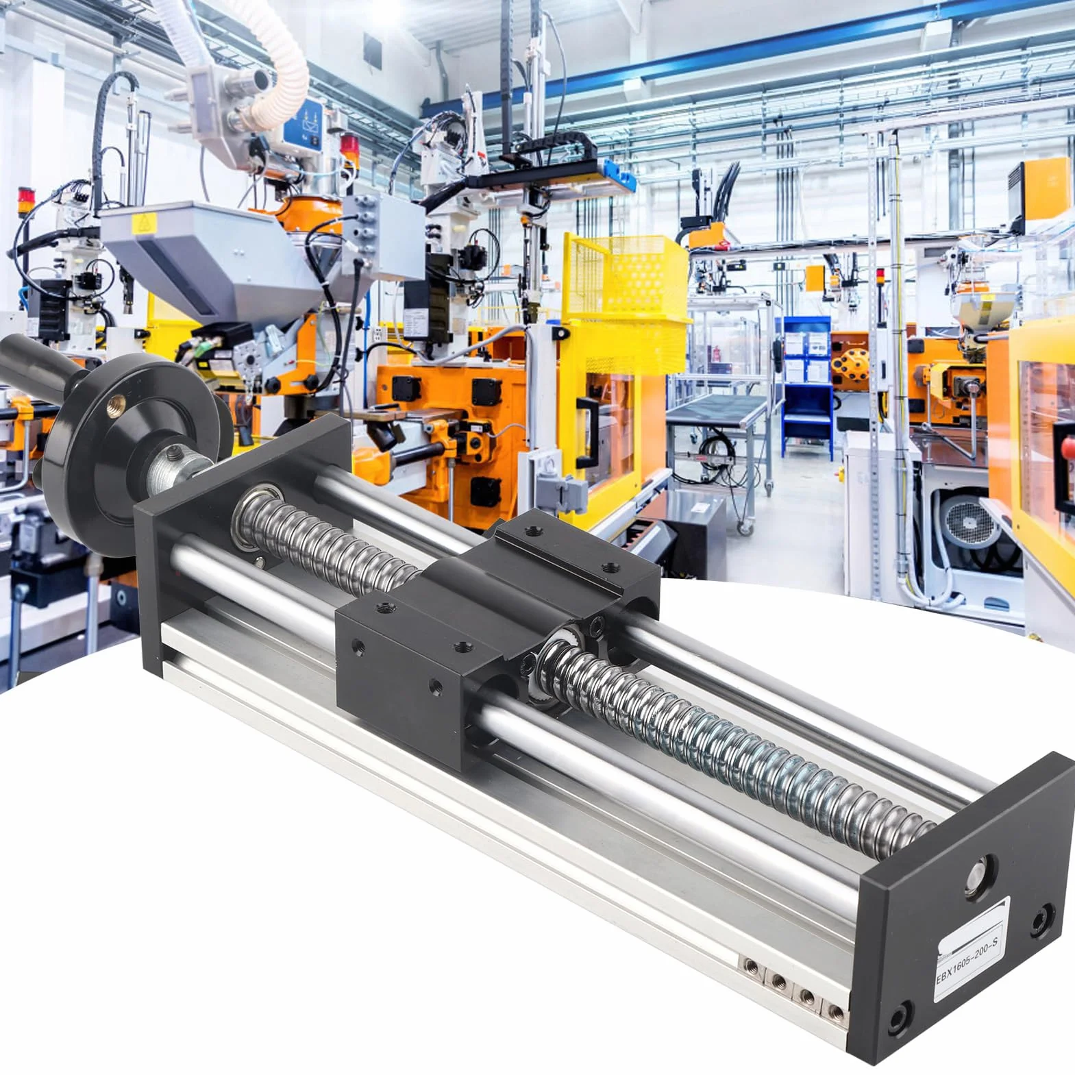 Jeanoko Etapa de riel Lineal de Mesa Deslizante 2-Axis Manual 200 mm con rodamientos lineales EBX1605