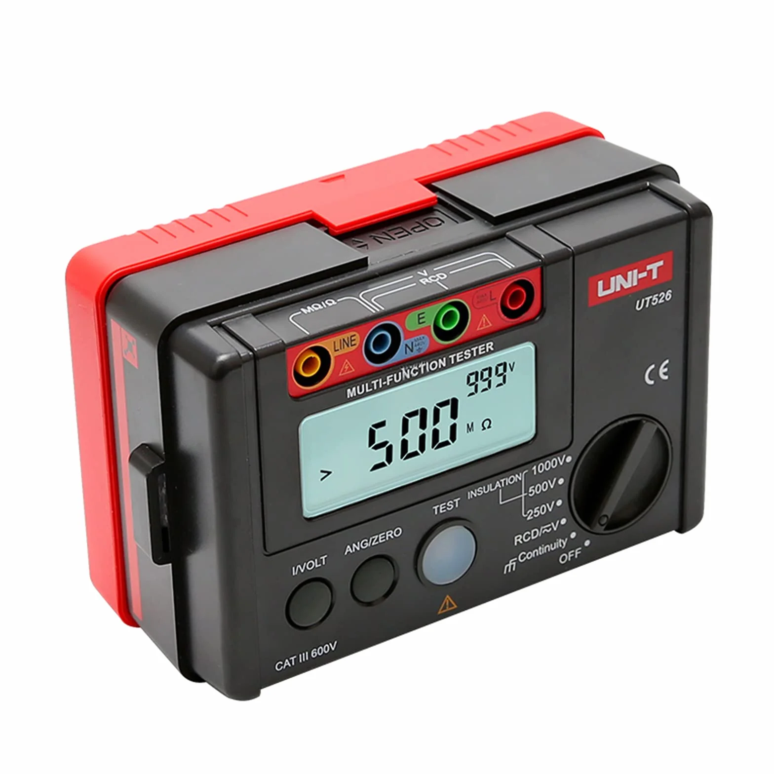 UNI-T UT526 Multifunción Eléctrico Metro, Aislamiento Resistencia/Prueba de RCD/Bajo Resistencia Continuidad Prueba/Voltaje Medición