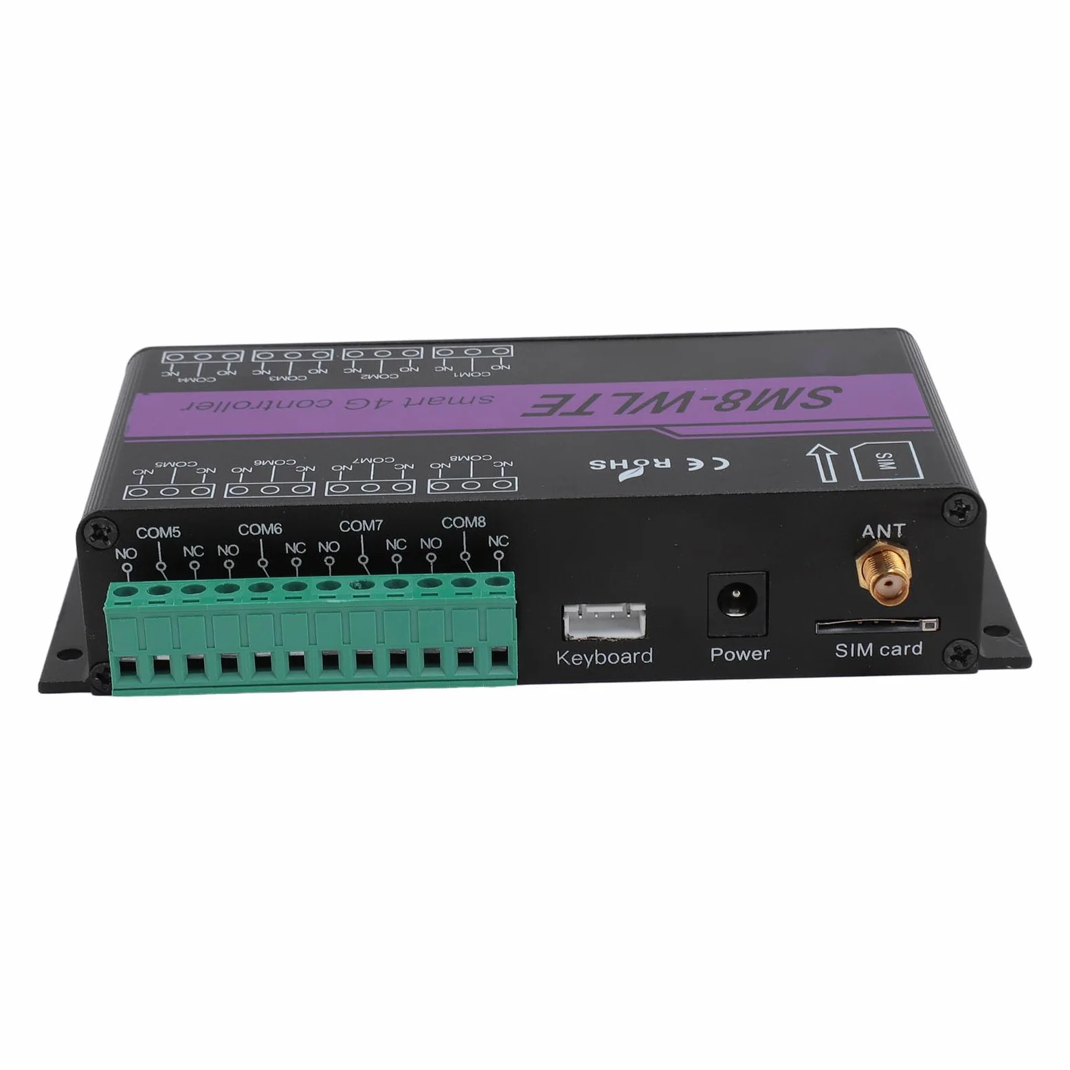 Fdit Controlador de Puerta GSM 4G, Interruptor Remoto por SMS con Sensor de Temperatura y Humedad, para Control de relé Industrial