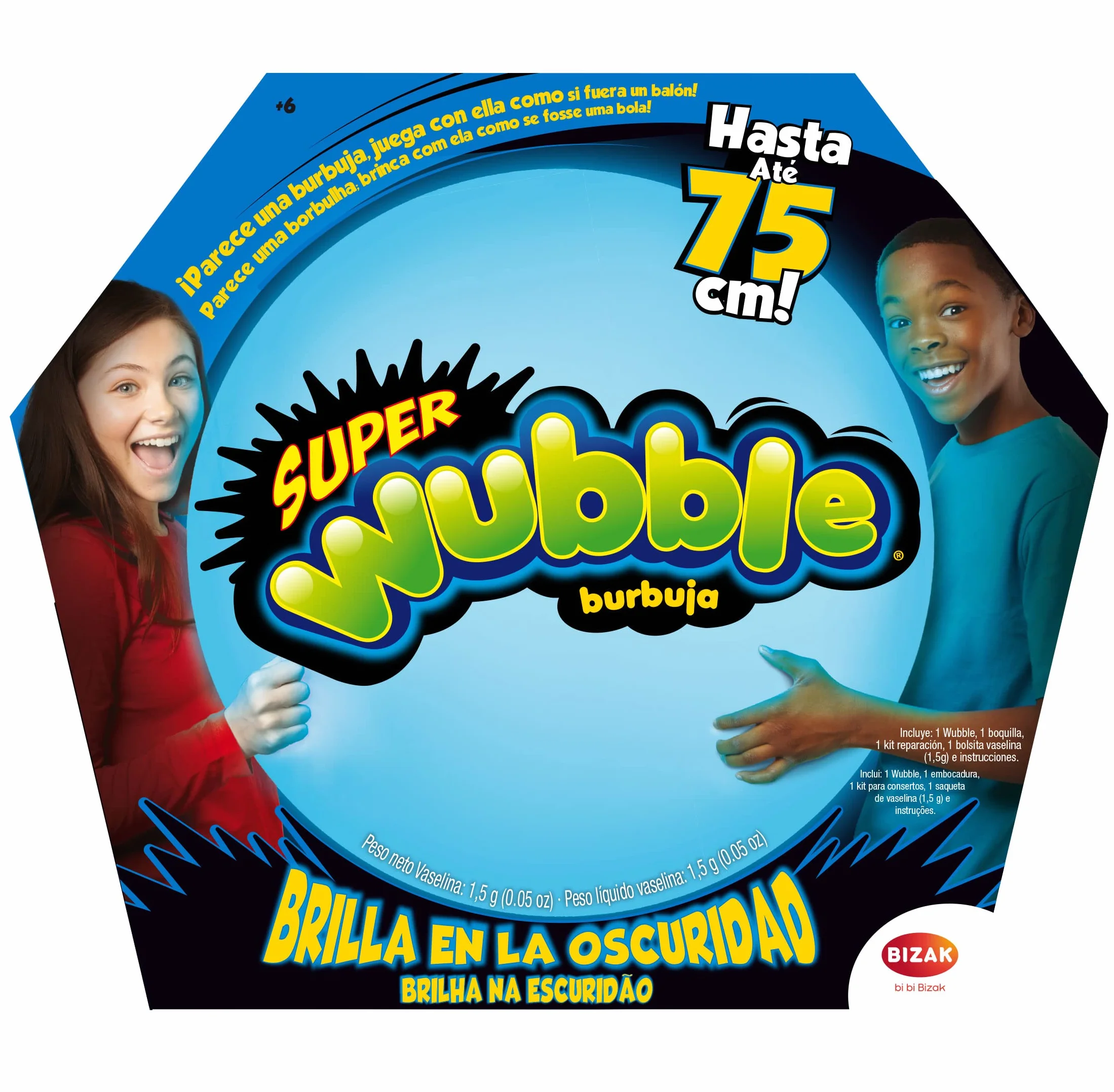 Bizak Wubble Brilla en la Oscuridad Burbuja de Aire balón resistente