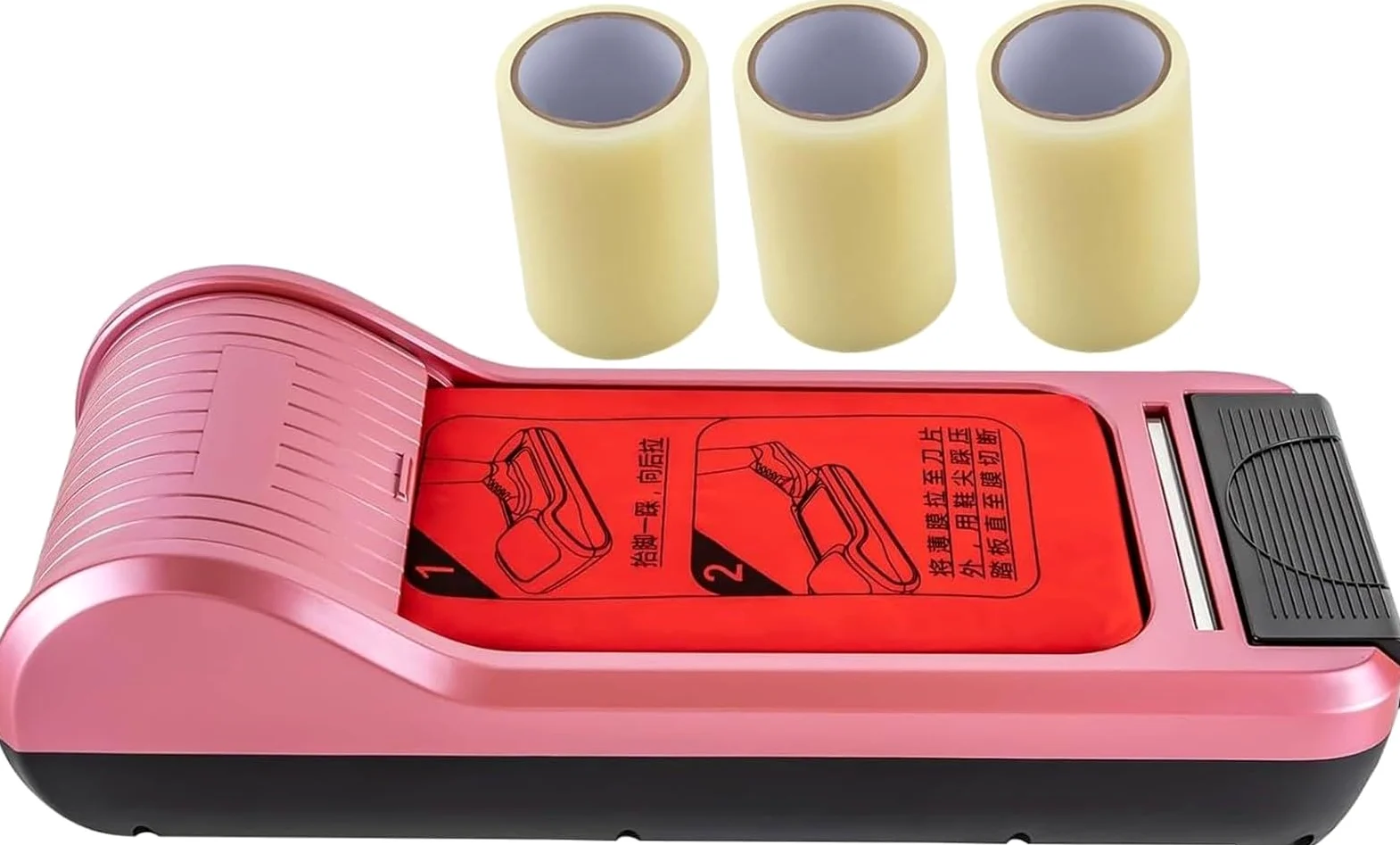 Dispensador AutomáTico de Cubrezapatos con Pedal y 3 Rollos de PelíCula - Dispensador PortáTil Para Hogar y Oficina - MáQuina de PelíCula Desechable para Calzado