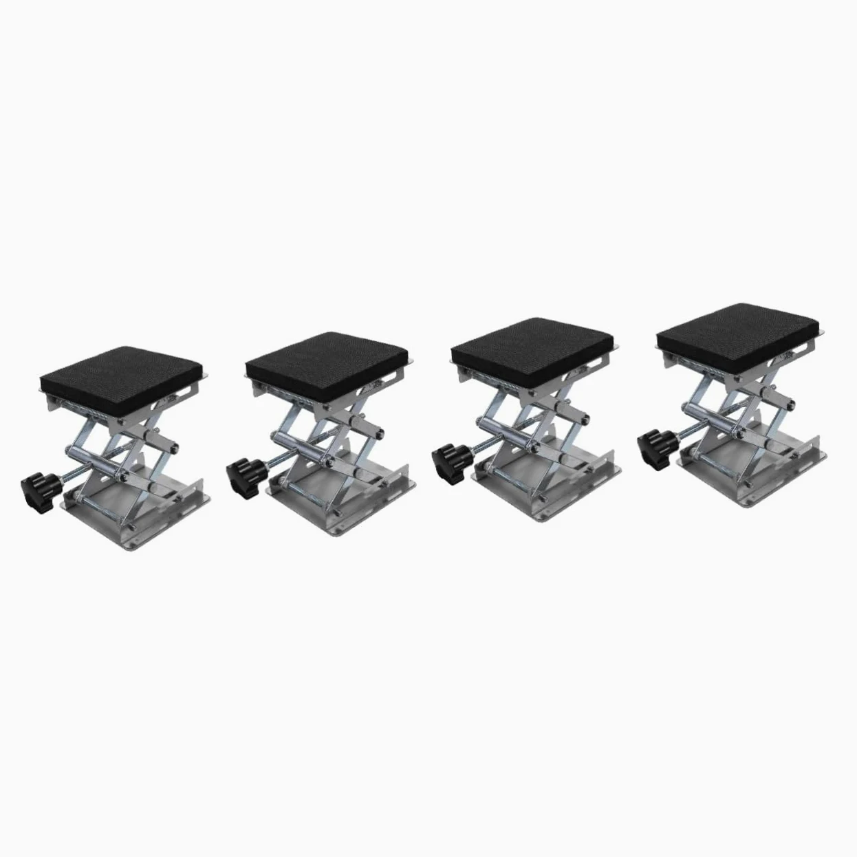 Cabilock 4 Piezas Soporte De Mesa Elevadora Soporte De Tijera Ajustable Acero Plataforma Elevadora De Soporte De Laboratorio Herramienta De Elevación De Altura Manual Aleación De Aluminio