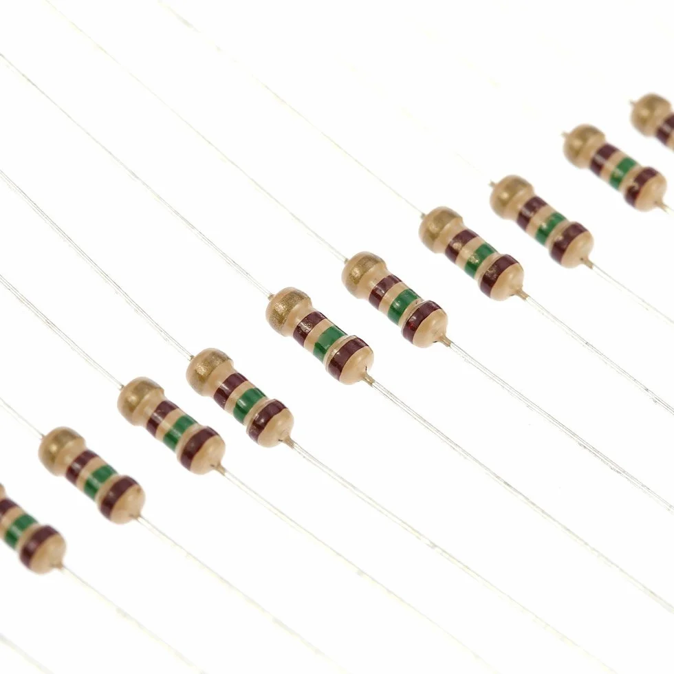 DollaTek 560PCS Resistores de película de carbón 1/4W 1% Kit 56 valores 1 Ohm ~ 10M ohmios