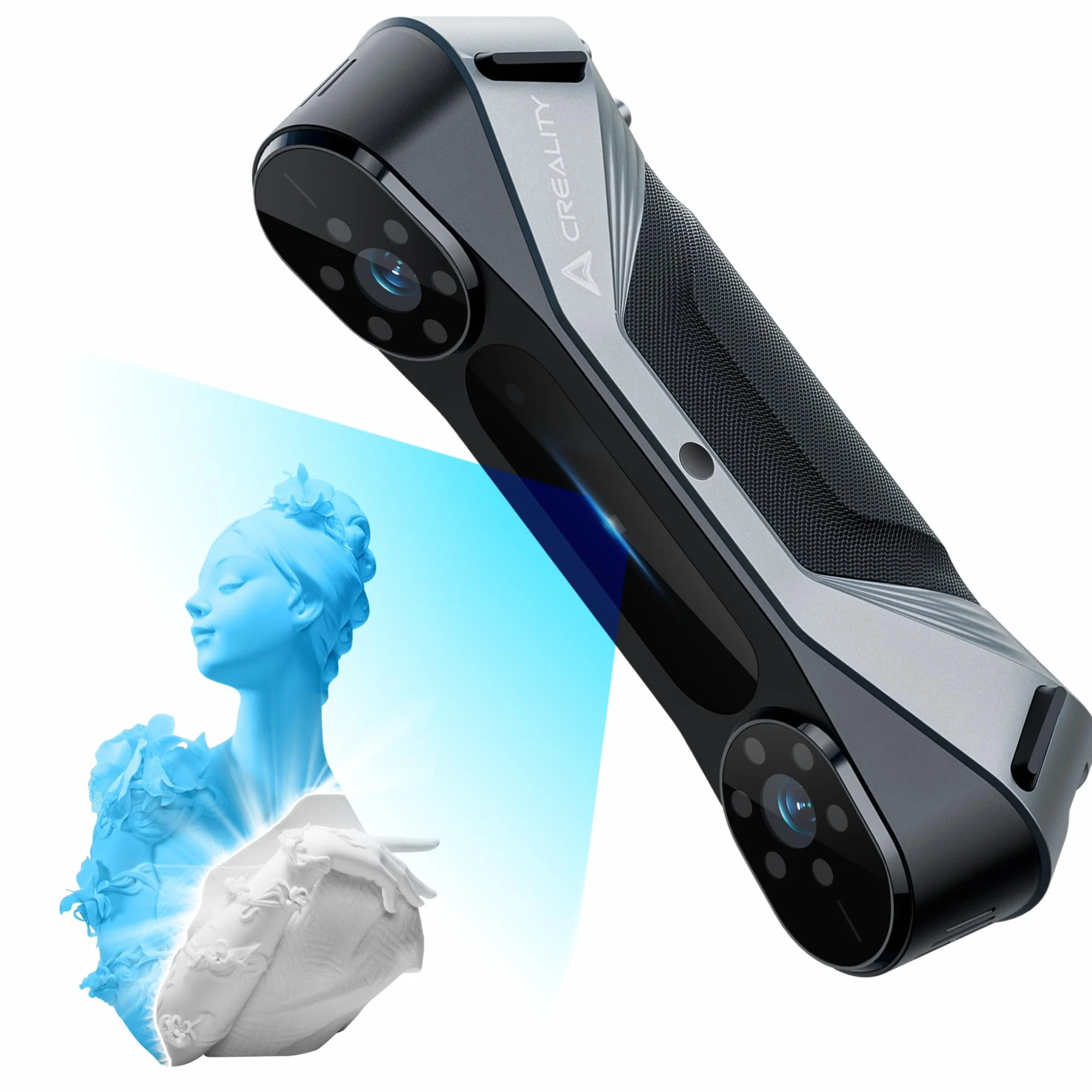 Creality CR-Scan Raptor Escáner 3D para impresión 3D, precisión de 0,02 mm, seguimiento antivibración, velocidad de escaneo de hasta 60 fps, soporte de objetos de 5 a 2000 mm, para Windows Mac