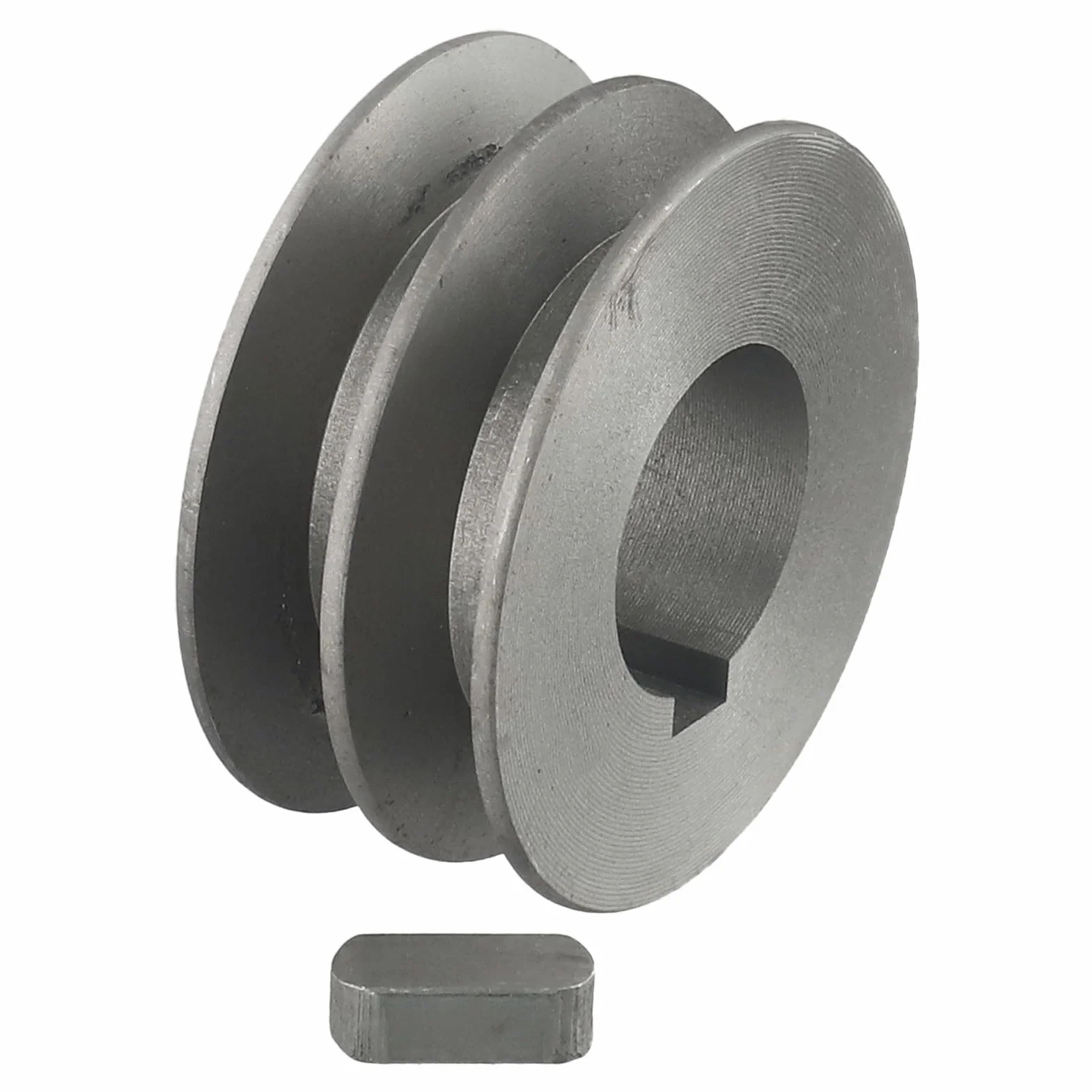 Polea de Correa en V HPLIVE, 1 Pieza, Ranura Doble Tipo A, Hierro Fundido 64x30x28mm para Motor