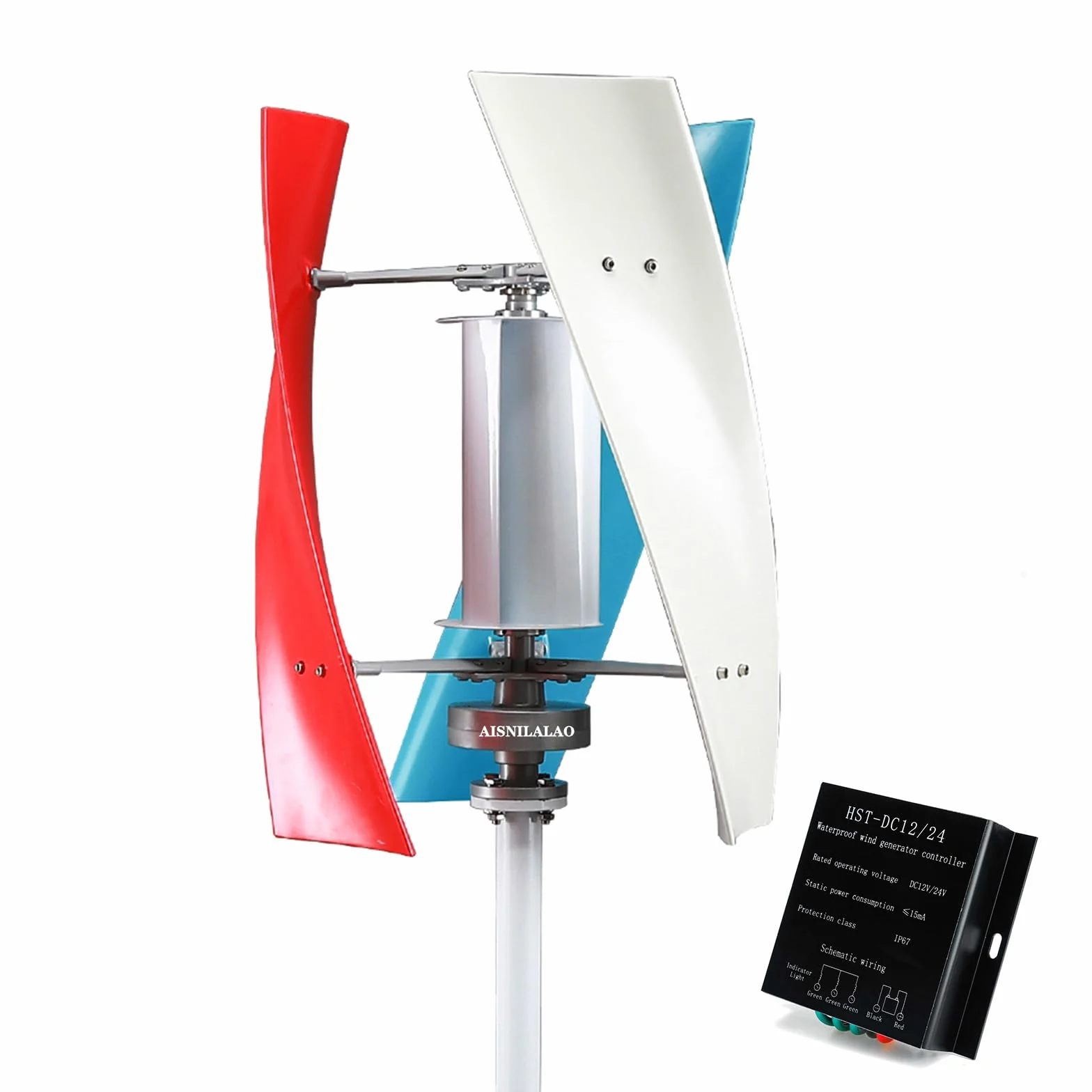 9000W sin Ruido Generador de turbinas eólicas, 12V-220V Windmill Generat Generat Kit Free Energy Alterne con Controlador MPPT para Uso doméstico
