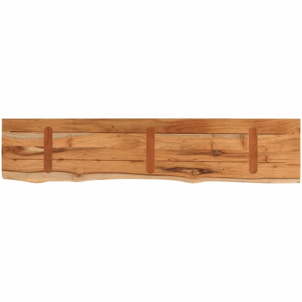 vidaXL Tablero Rectangular, Superficie de Mesa Auxiliar, Tablero de Repuesto, Superficie de Comedor, Madera de Acacia Borde Vivo 180x40x2,5 cm