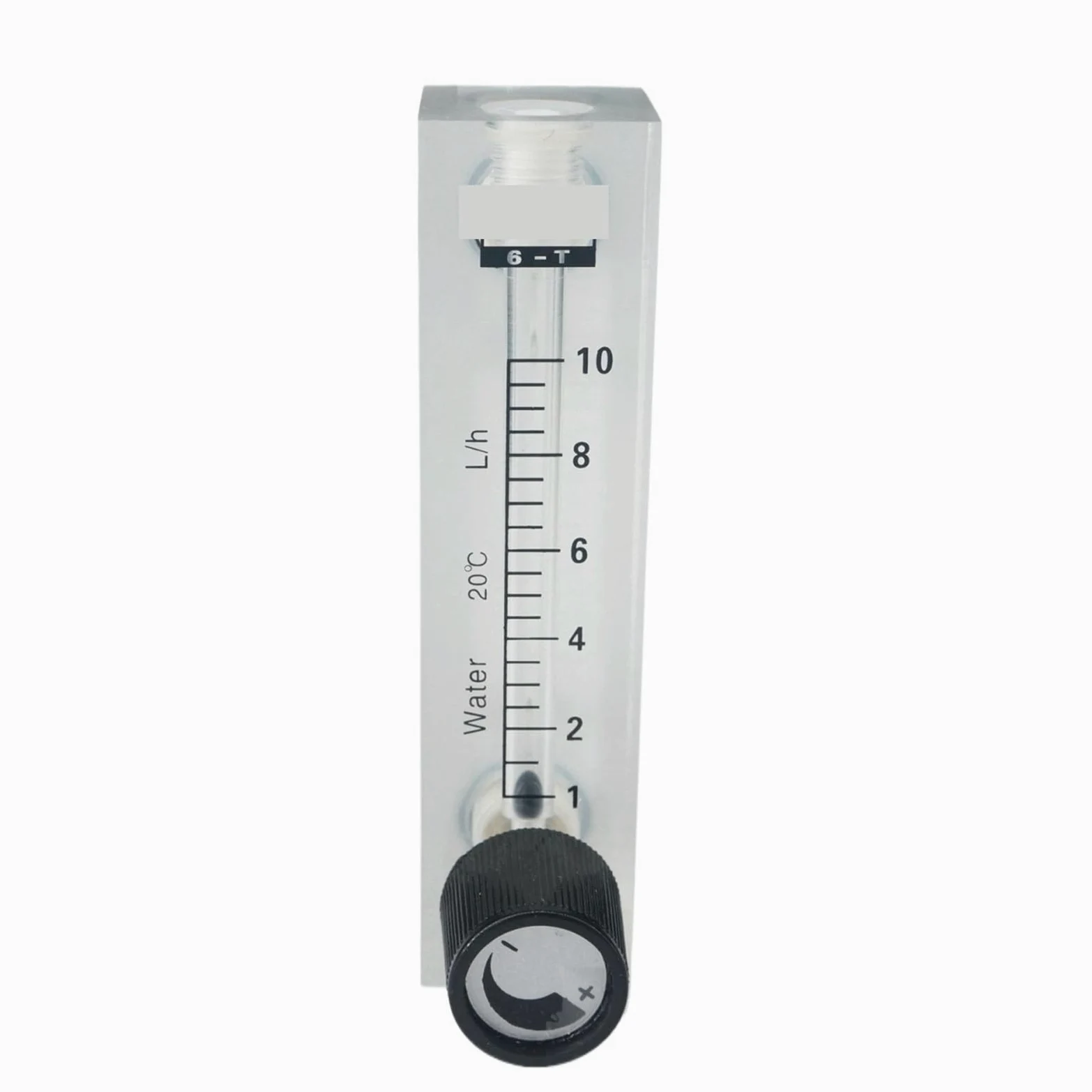 Rotámetro de caudalímetro líquido de agua con Panel acrílico de LZM-6T de 1-10L/h con válvula de Control, tubo OD de 8mm