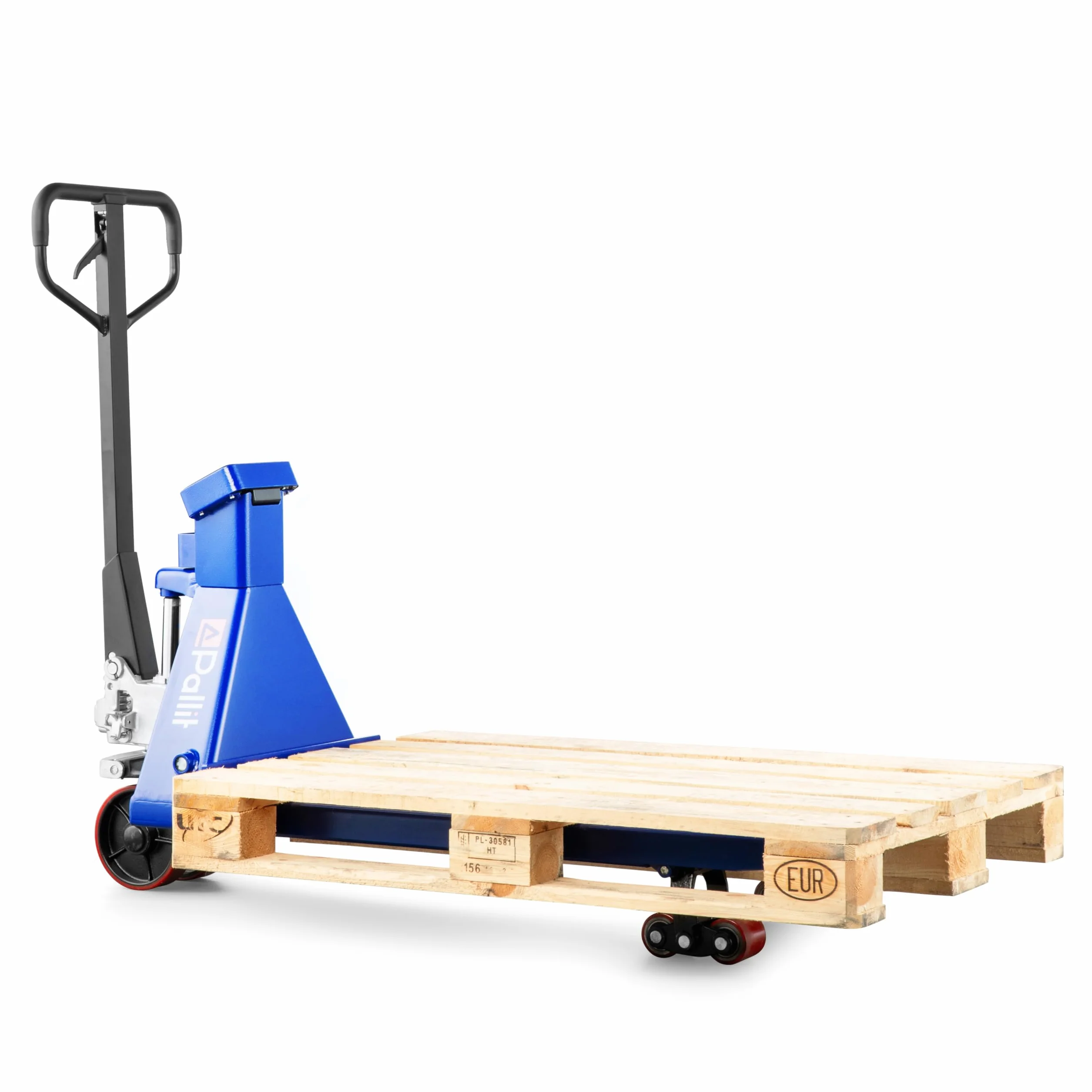 Carretilla elevadora con báscula | 0,5 kg Pasos | 2 t / 2500 kg Capacidad de Carga | 1150 mm | Ruedas de PU