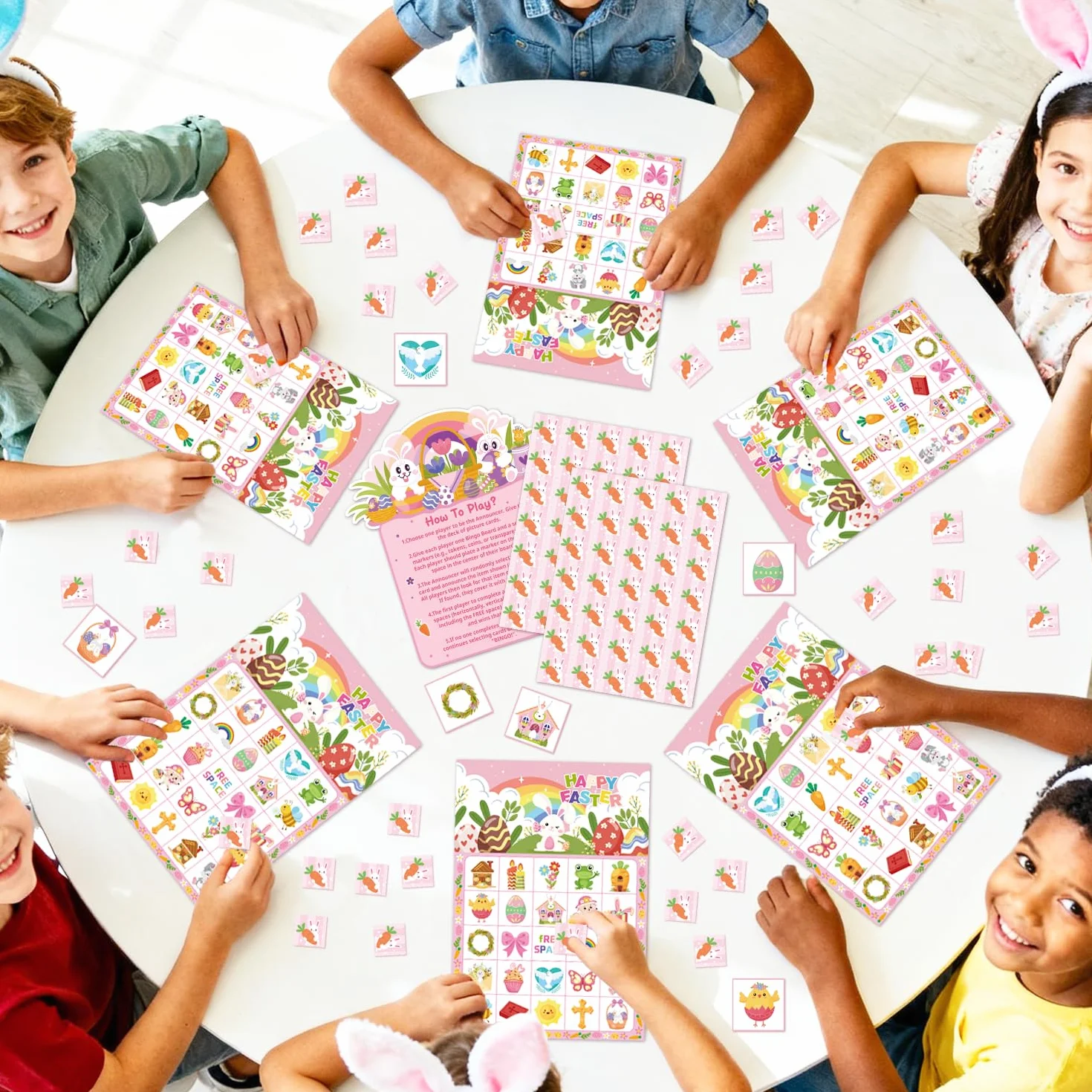 Juego de Bingo de Pascua 24 Tarjetas Suministros de Fiesta