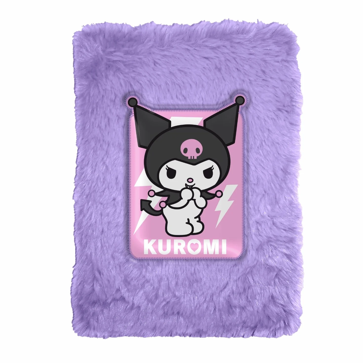 Kuromi Libreta Peluche A5 Rayas Cuaderno Infantil Suave para Niñas
