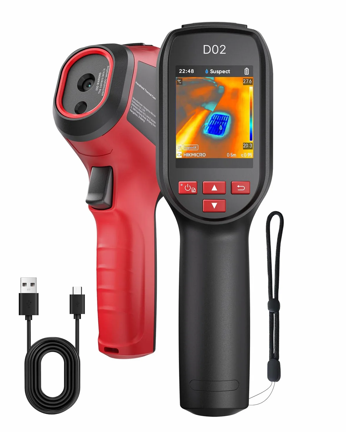 HIKMICRO D02 Cámara Térmica 240x240 con Cámara Visible SuperScene 3200mAh