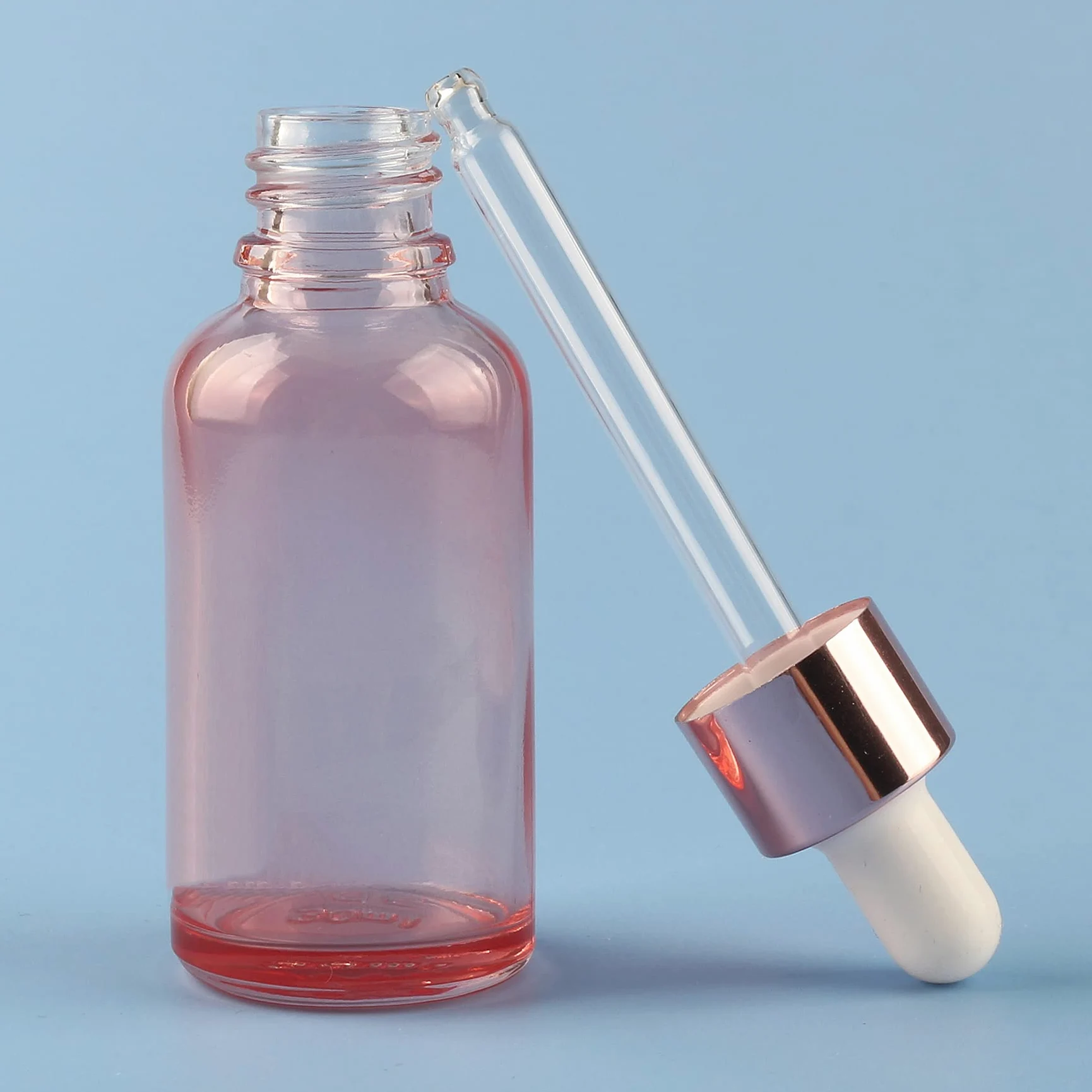 24 Pieza 30ml Rosa Botellas de Cristal con Pipeta, 30 ml Frasco Cuentagotas Cristal con Tapón de Rosca Rosa, Botella de Vidrio con Cuentagotas para Aceite Esencial Aromaterapia