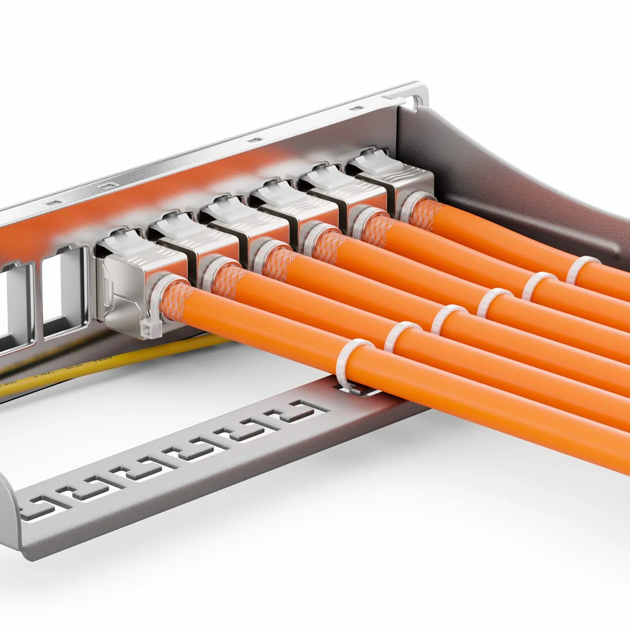 deleyCON Panel Patch 12 Puertos Modular Keystone 1 HE 10" Montaje Rack Compatible CAT6 CAT7 CAT8 LAN Gris