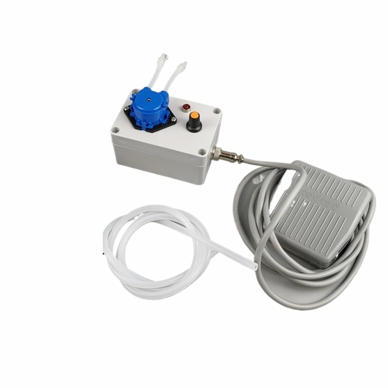 Bomba peristáltica, Bomba peristáltica en miniatura, autocebante, dosificadora de circulación, grado alimenticio, 10 a 70 ml, ajustable con pedal