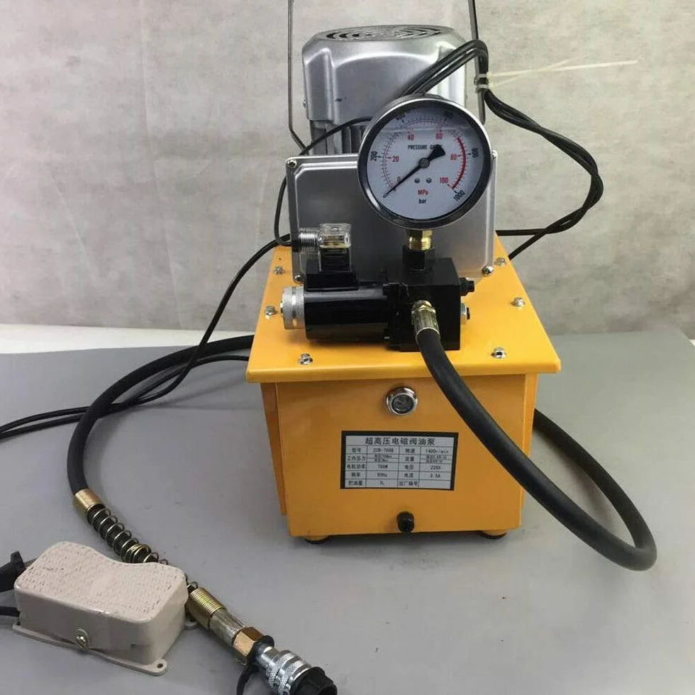 MINUS ONE Bomba hidráulica eléctrica, 700 bar, con válvula de pedal, eléctrica, Driven Hydraulic Pump con válvula manual, 1400r/min, 750W/7L