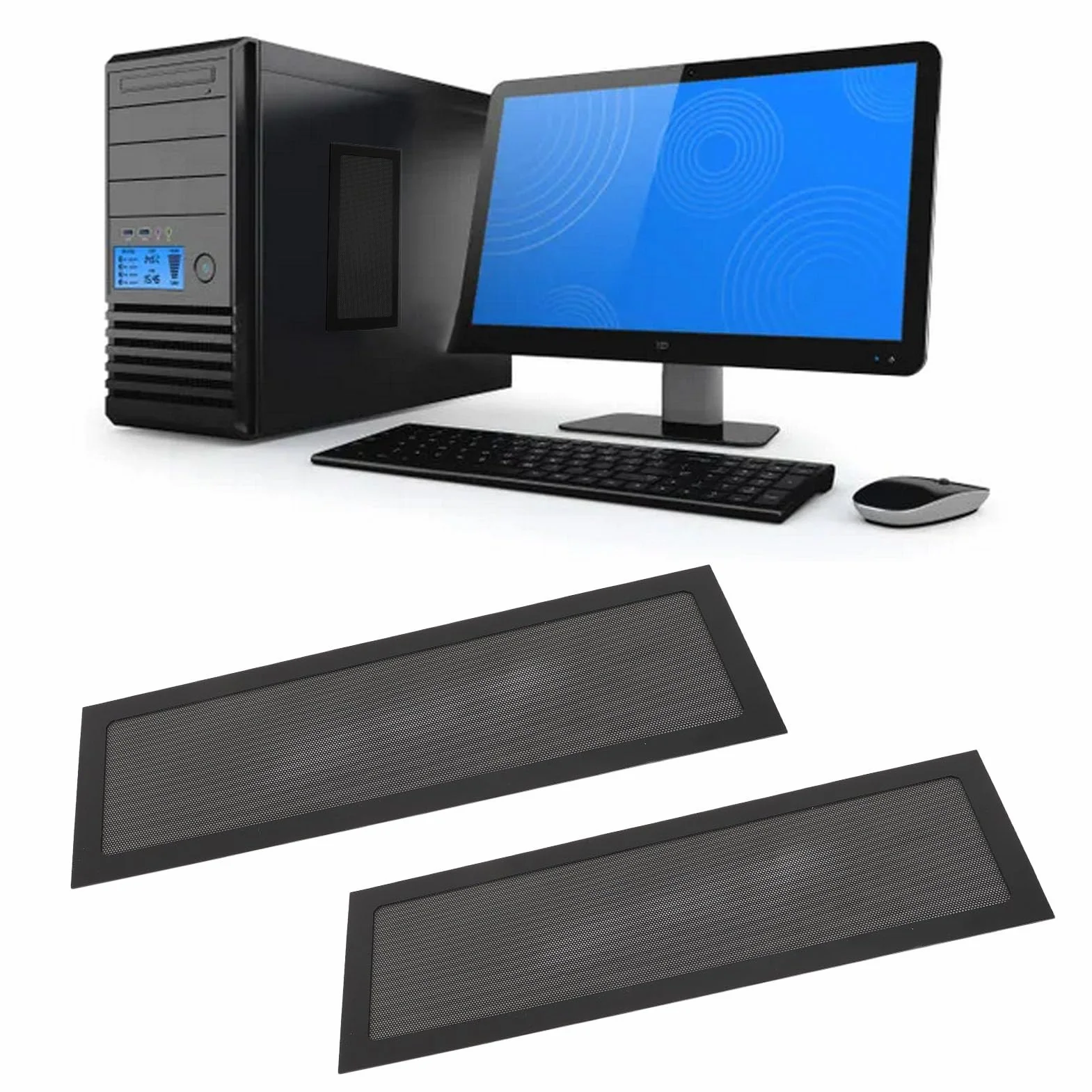 Filtro de Malla Antipolvo Magnético para Caja de PC 120x360mm, Cubierta de Polvo PVC