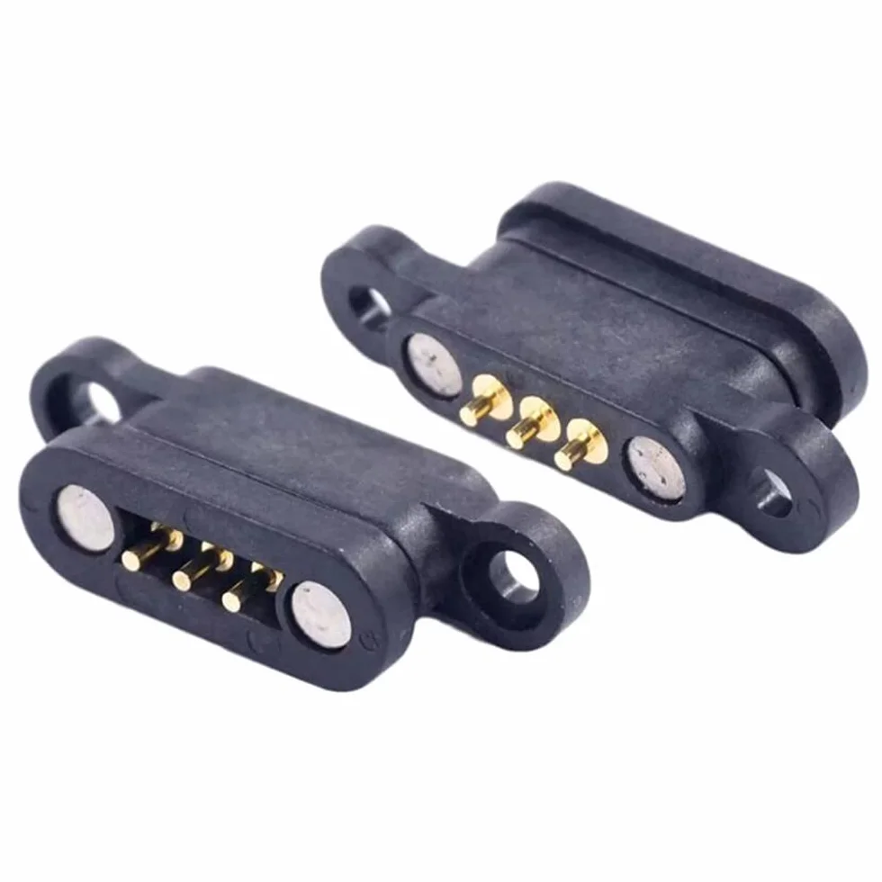 Conectores Magnéticos Pogo de 3 Posiciones, Imanes de Cuadrícula de 2,3 mm, 5 Pares Macho y Hembra