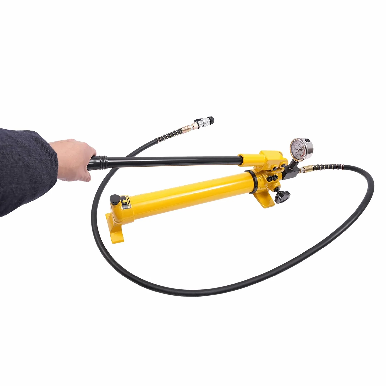 700 Bar Bomba Hidráulica Manual con Manómetro,para Crimpadora Hidráulica/Punzonadora Hidráulica/Curvadora Hidráulica de Tubos