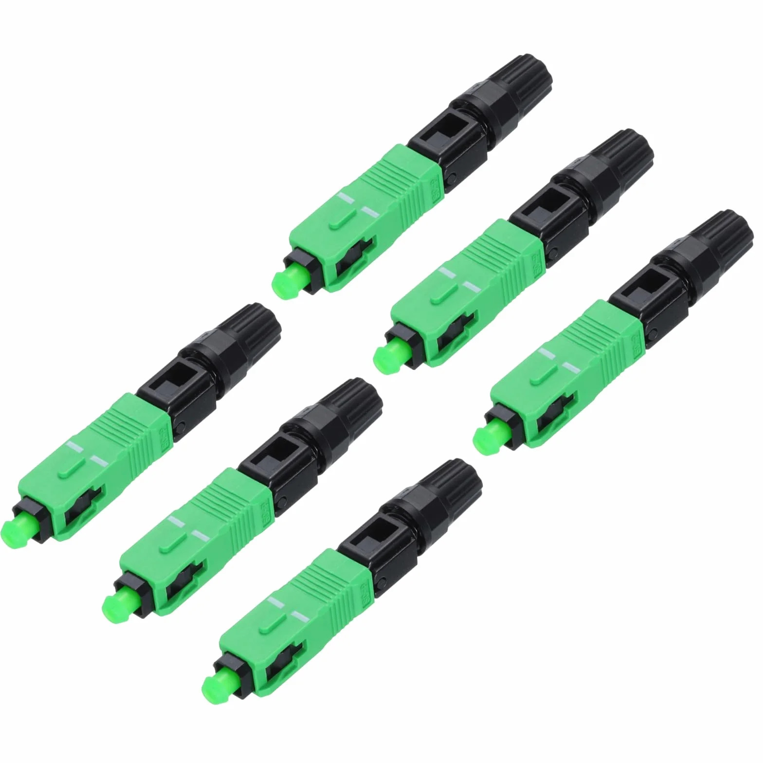 QUARKZMAN Conector Rápido Fibra Óptica SC/APC Adaptador Monomodo Empotrado para Red CATV Paquete 6