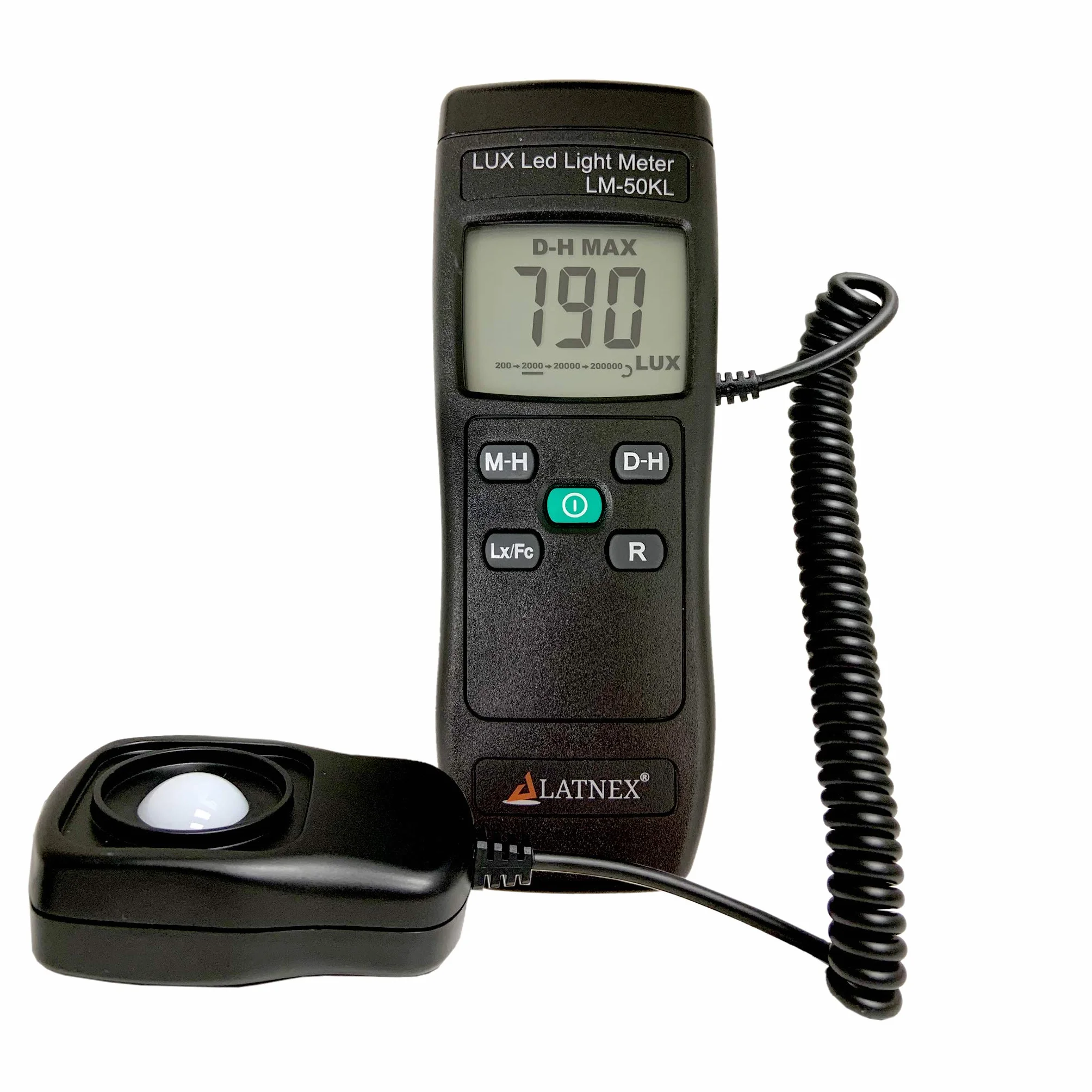 Medidor de luz LM-50KL mide Lux/Fc - LED/Fluorescente, Industrial, Hogar y Fotografía - Certificado de calibración incluido