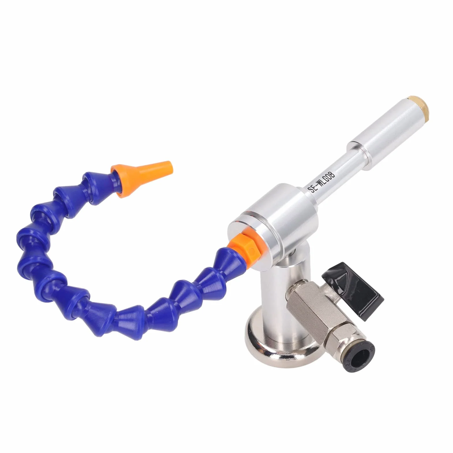 Pistola de Enfriamiento de Aire Frío Seco, Juego de 6 Piezas 7Bar 520Btu Mini Vortex Tube Pistola de Aire Frío,Aleación de Aluminio Flexible de Alta Temperatura Máquina de Rociador