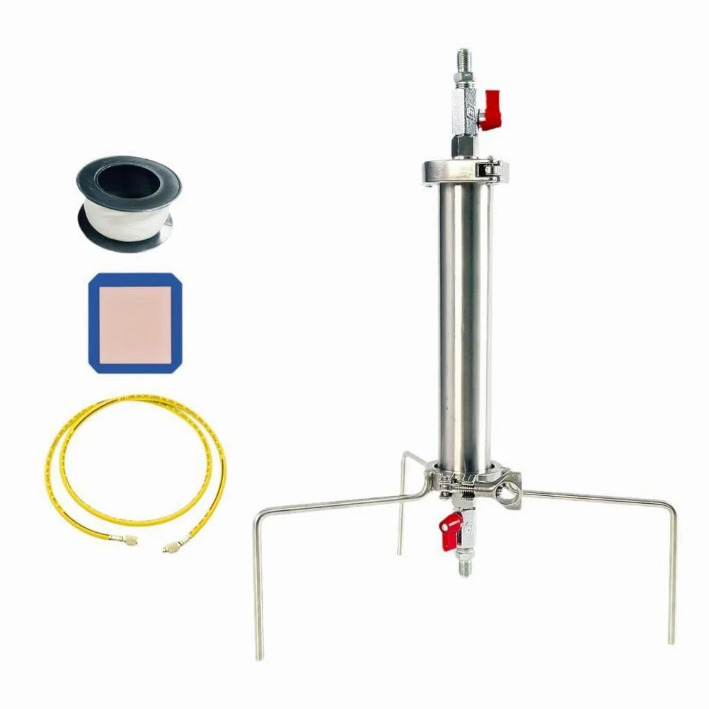 Tubo Vacío Acero Inoxidable Con Trípode 90G | capacidad 90g, acero pulido, facil limpieza, extraccion eficiente