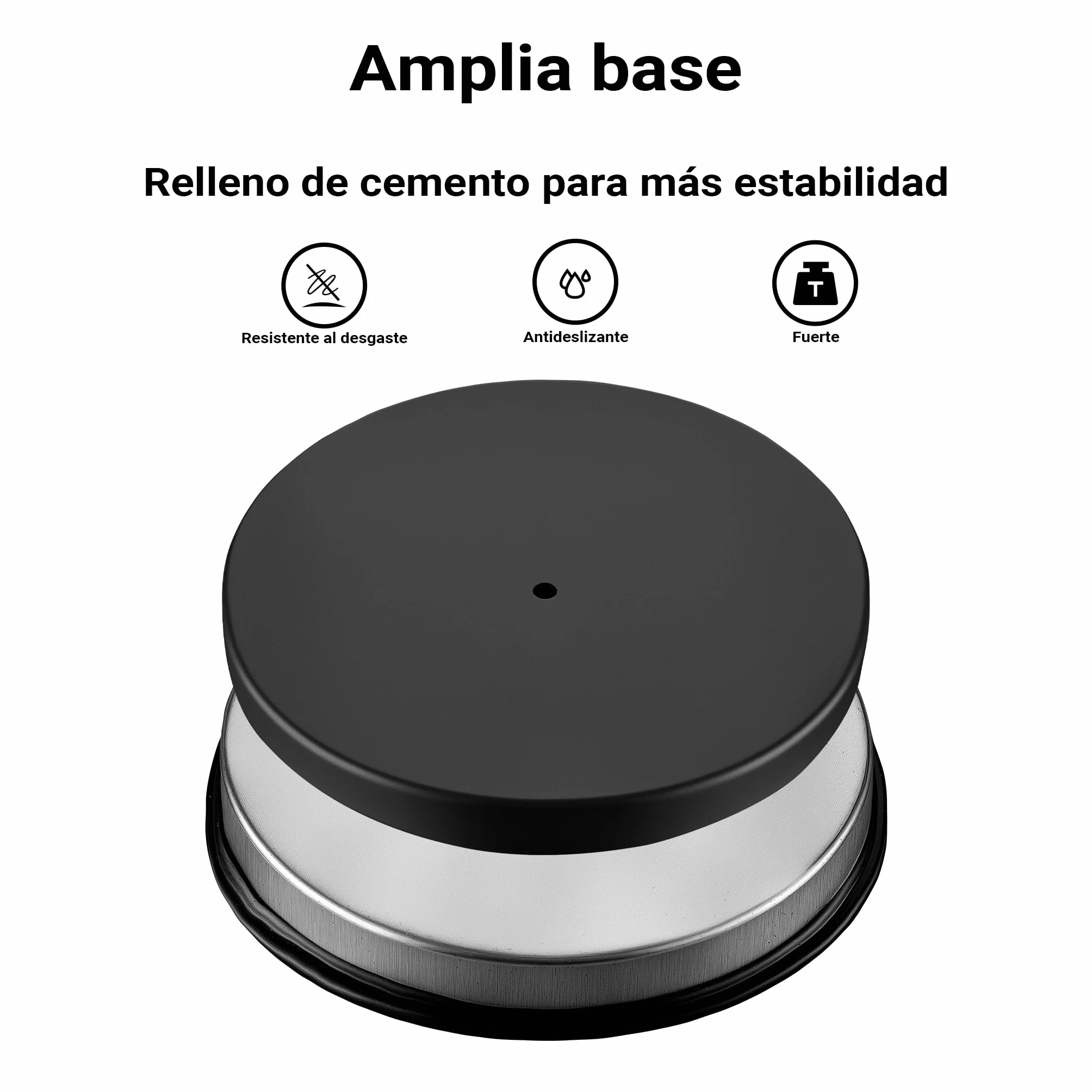 Wiltec Juego de 2 postes separadores con cinta retráctil 200 cm, acero inoxidable, negro