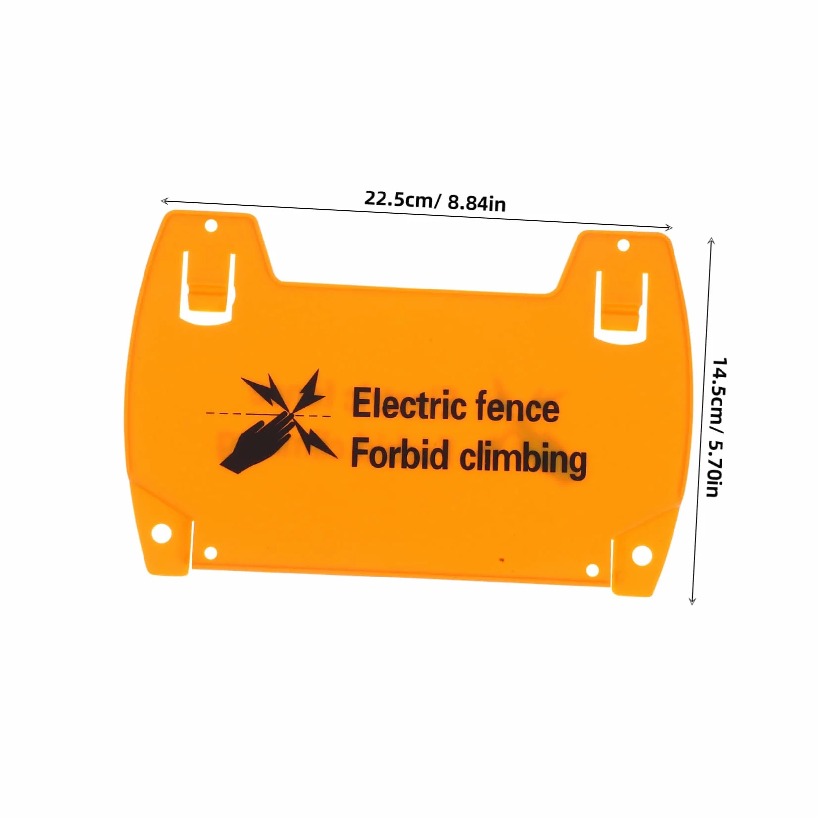 Señales de Plástico Amarillo de 6 Piezas para Advertencia y Cerca Eléctrica
