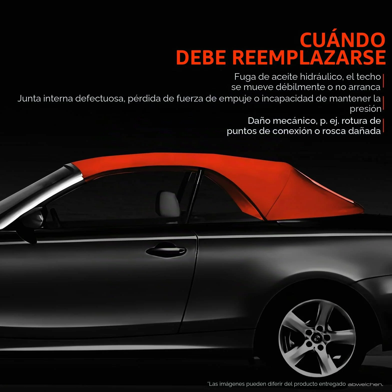 Frankberg Cilindro hidráulico Capota Delante Arriba Compatible con SLK R170 32 AM.G Compresor 200 Compresor 200 230 Compresor 320 1996-2004 cabrio Replace# 1708000072,A1708000072