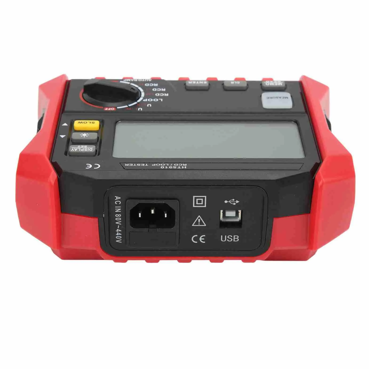 Fafeicy Probador de Resistencia de Aislamiento Digital HT5910, Probador Eléctrico Multifuncional de Material ABS para Medición de Bucle de Corriente de Voltaje, Ideal para Electricistas y