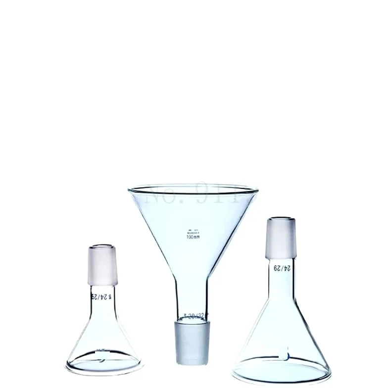 Matraz Erlenmeyer Erlenmeyer Graduado, Embudo de alimentación cónico de Vidrio Transparente de 50 mm a 150 mm (1 Unidad)(120mm Joint No.24)