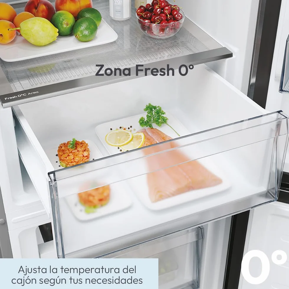 CANDY City Fresco 300 CNCQ2T518EX Frigorífico Combi 280L Total No Frost Inox