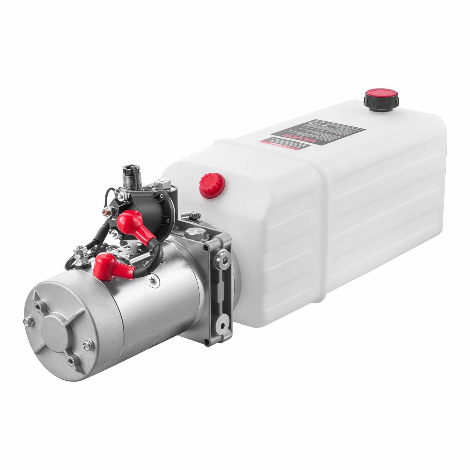 VEVOR Bomba Hidráulica de Simple Efecto 8 Cuartos 12 V CC, Bomba del Remolque Volquete Caudal de 3,4 L/min, Presión Máxima de Alivio de 22 MPa, para Elevación de Vehículos, Elevadores de Tijera