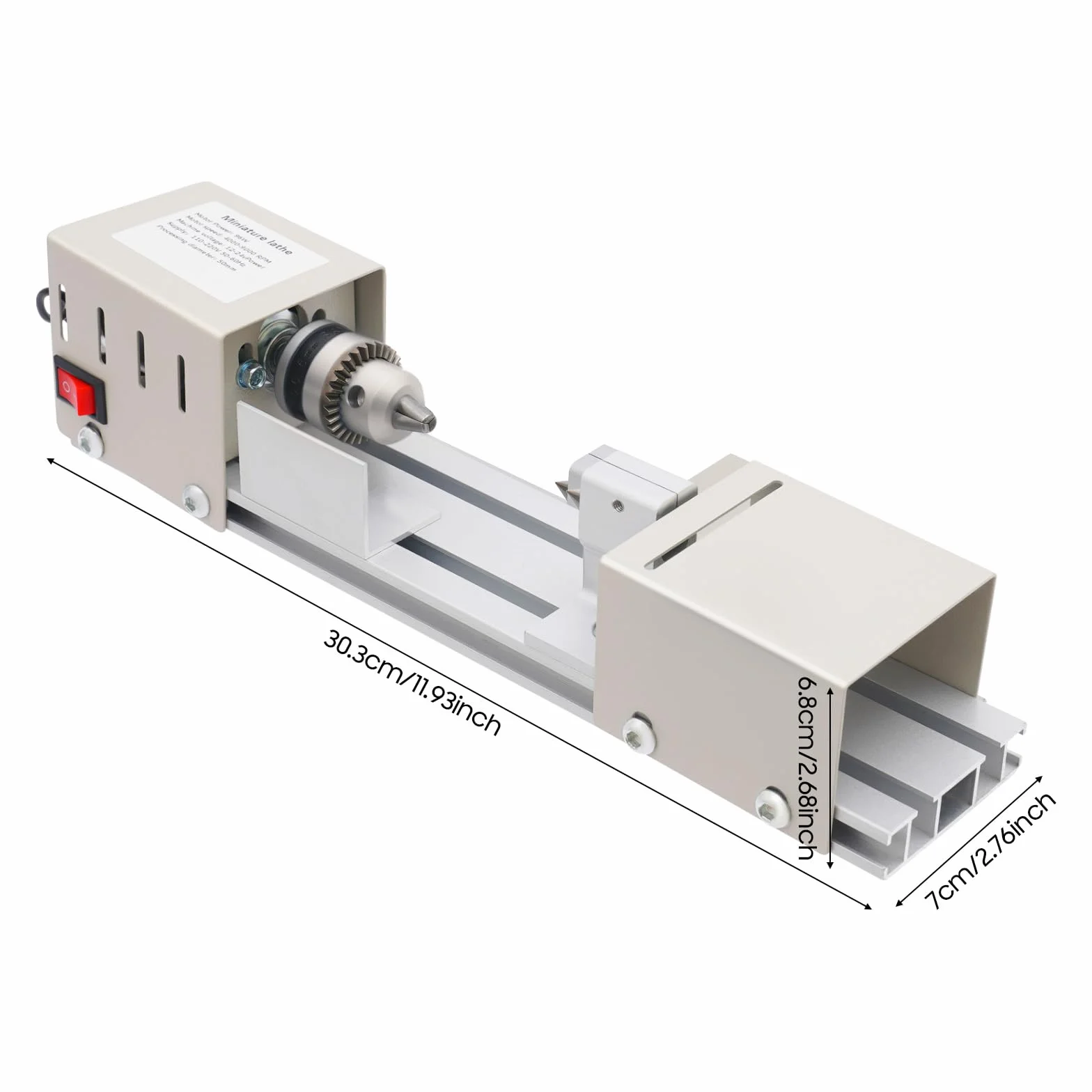 Torno Madera Profesional, Máquina de Granos Torno Cuerpo de Metal, Mini Beads Machine Torno Miniatura, Completo Mini Bricolaje Torno 4000-9000U/Mi