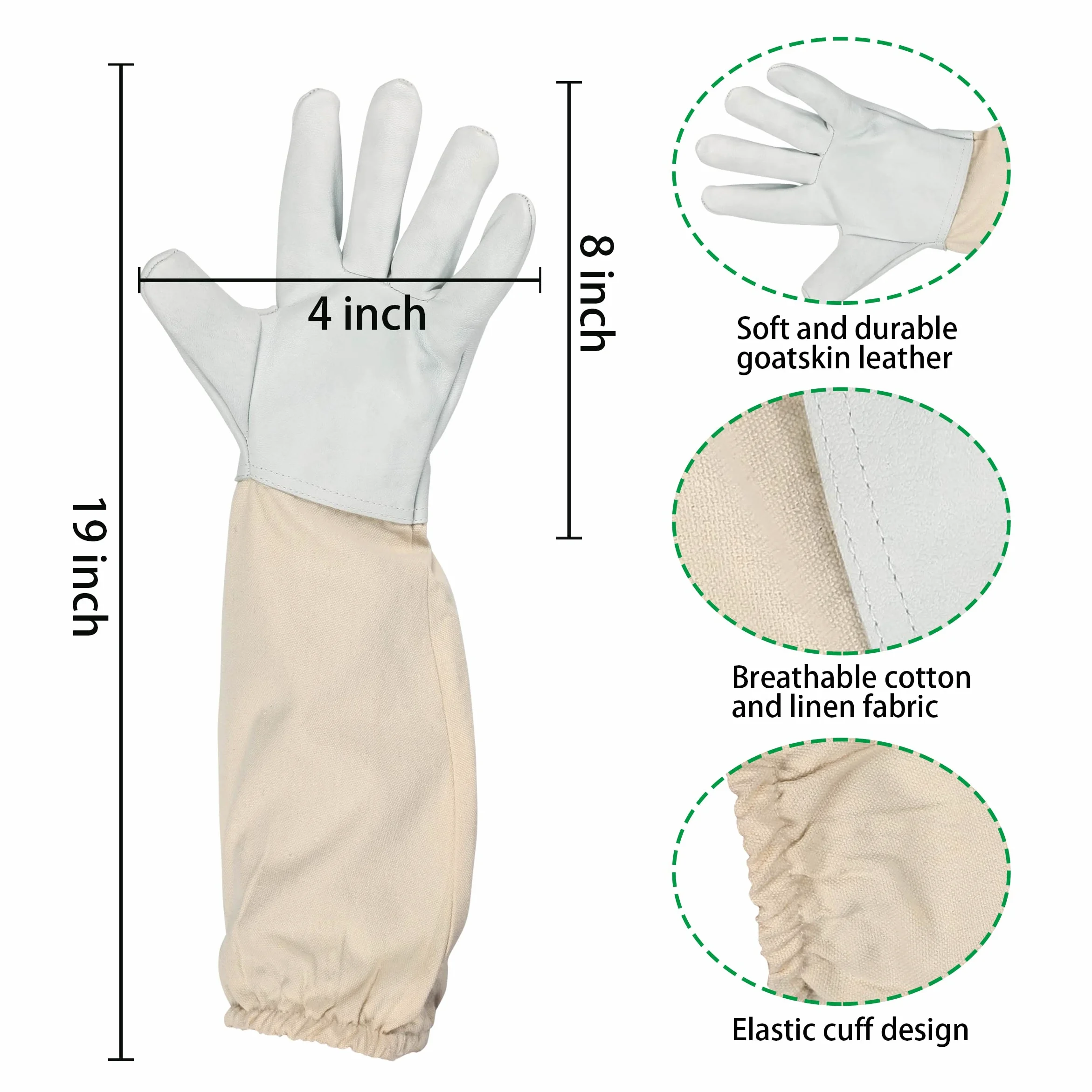 Xgunion Traje profesional de apicultor (chaqueta, pantalones, guantes)