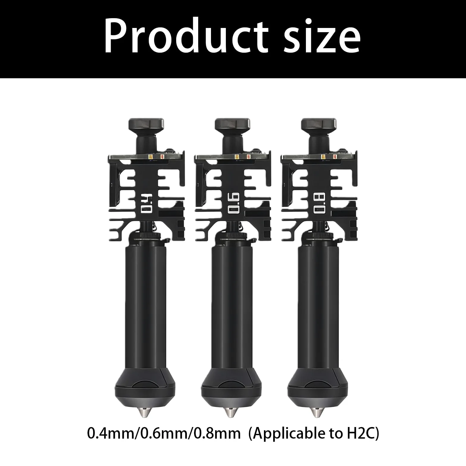Boquilla de acero endurecido de impresión 3D avanzada Hotend 0.4 0.6 0.8 mm con estabilidad al calor y diseño a prueba de obstrucciones