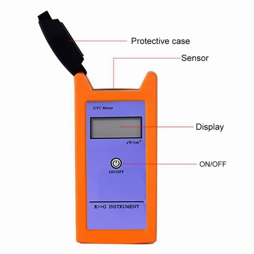 Medidor de Luz UVC de 0 A 1999 ΜW/cm² para Reptiles. Medidor de Índice UV. Espectro de Radiación UV de 220 A 280 NM. Medidor Portátil para Reptiles.